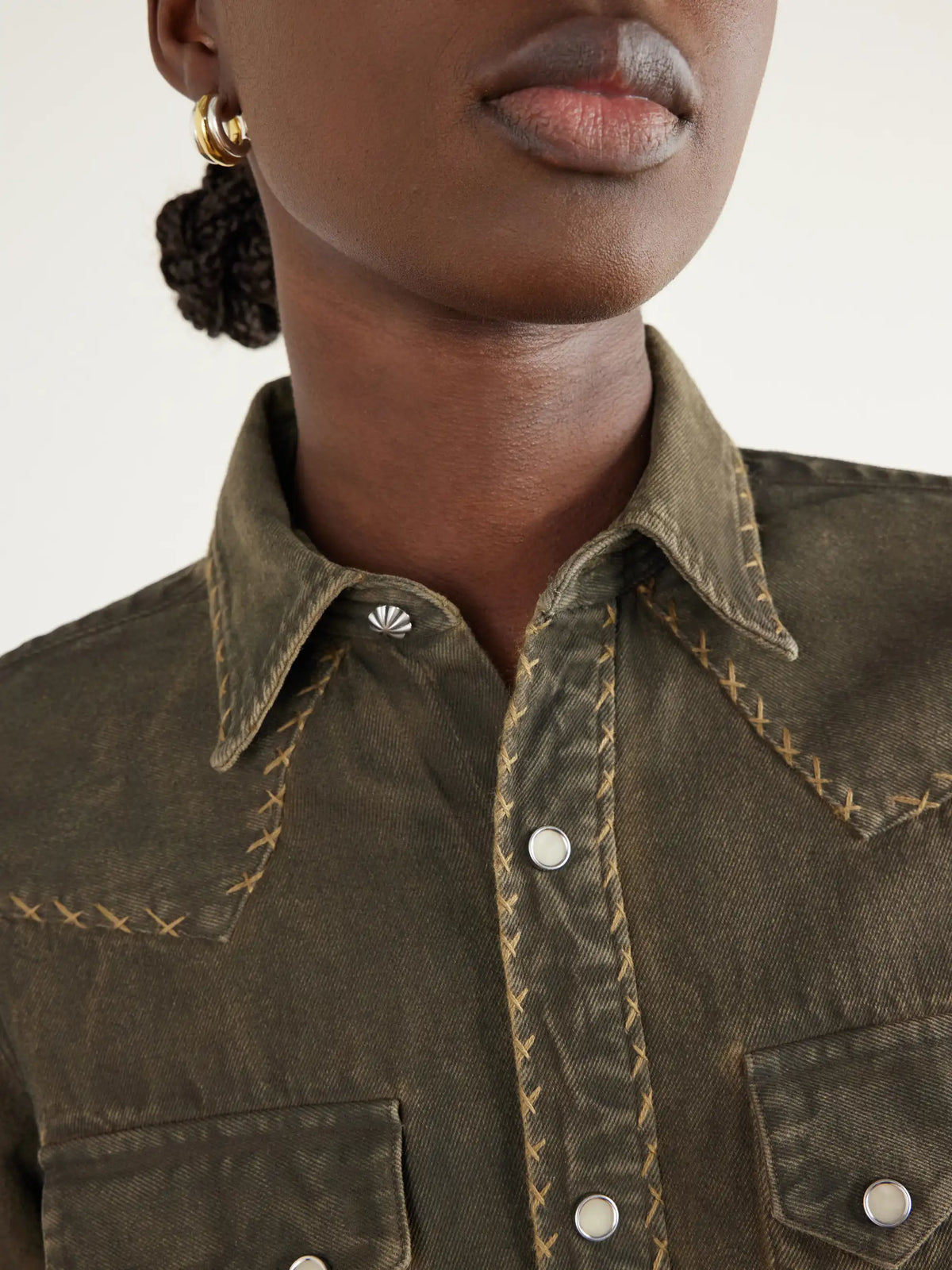 RRL Whipstitched Denim Shirt