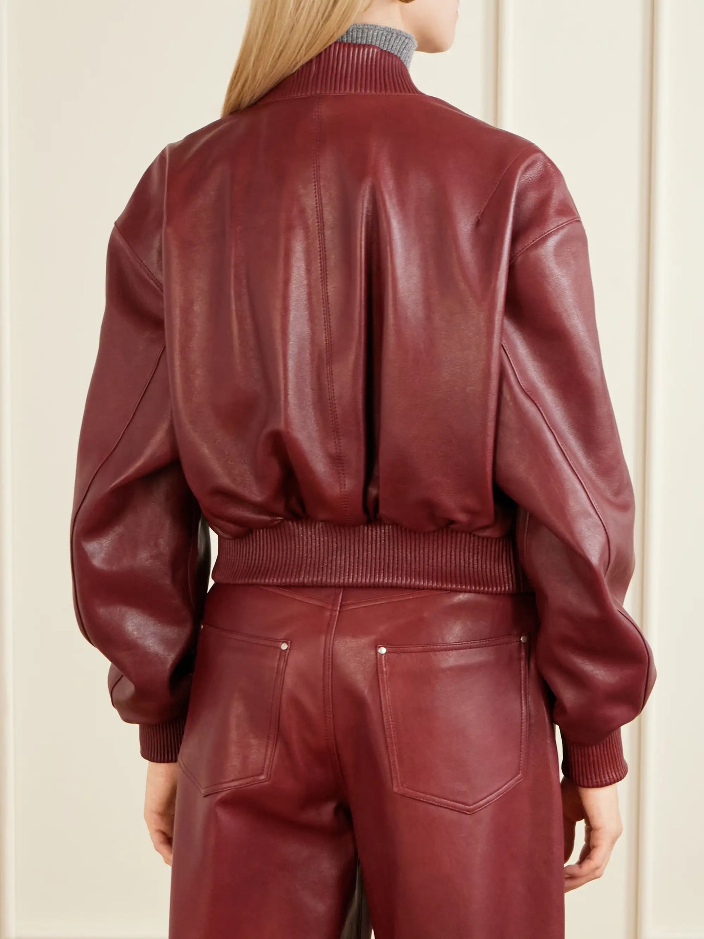 Hannan Leather Bomber Jacket