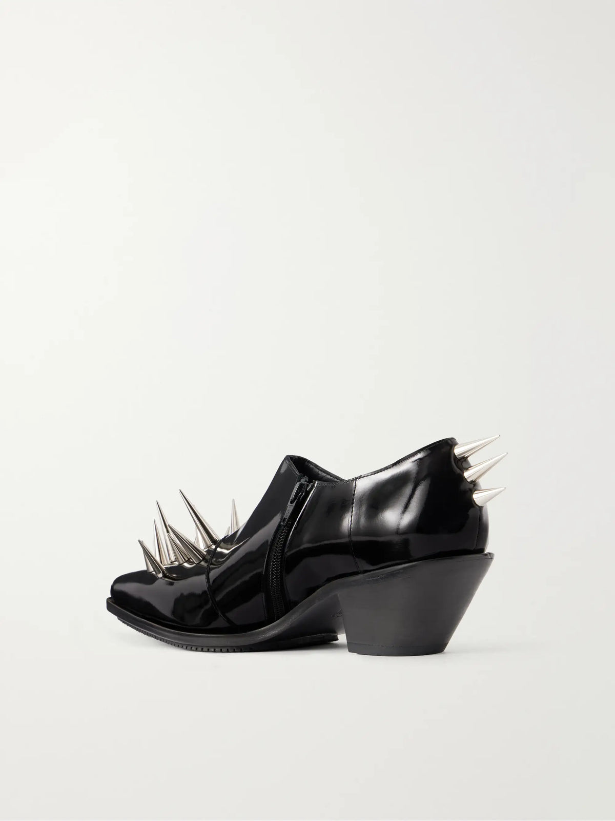 Junya Watanabe Studded Patent-leather Ankle Boots
