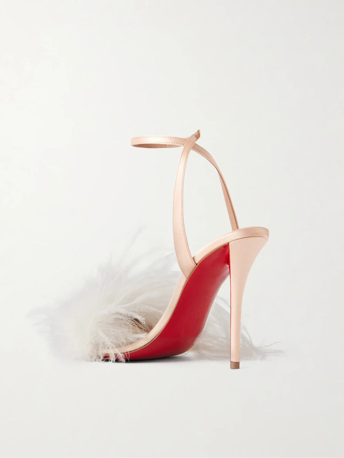 Miss Z Poupi 100 Feather-embellished Satin Sandals
