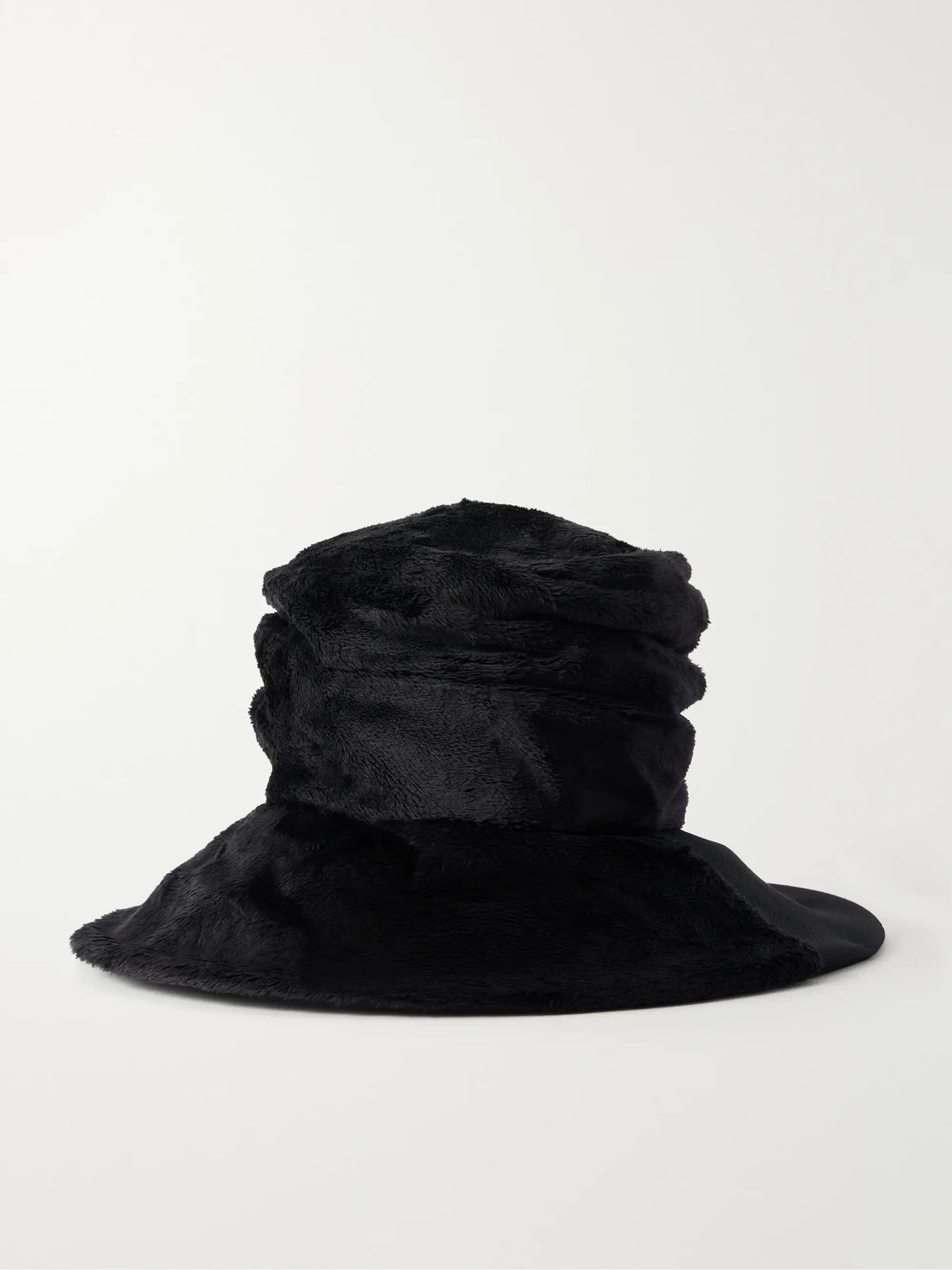 Junya Watanabe Plush And Wool-gabardine Wide Brim Hat