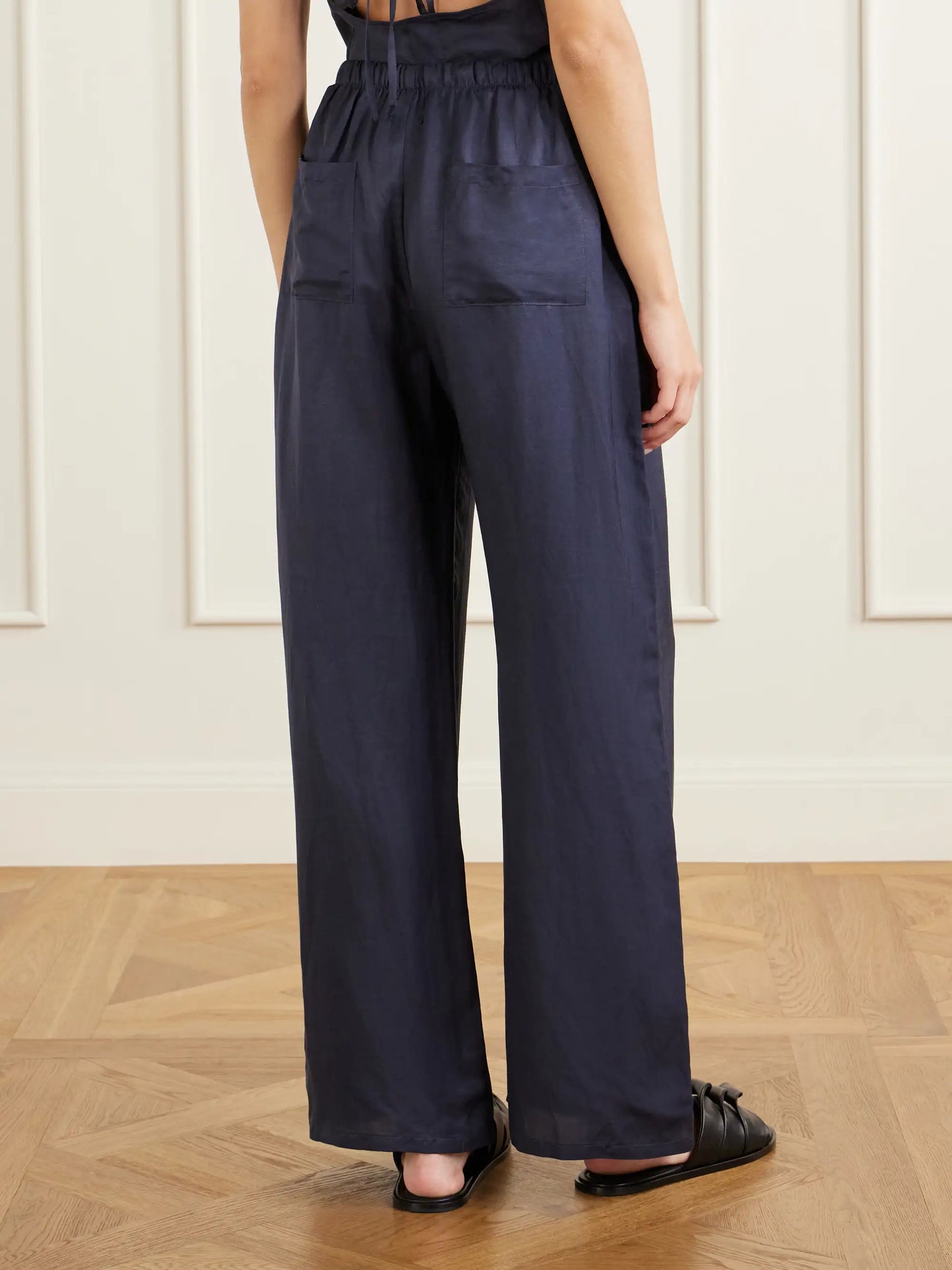 Daniel Satin Wide-leg Pants