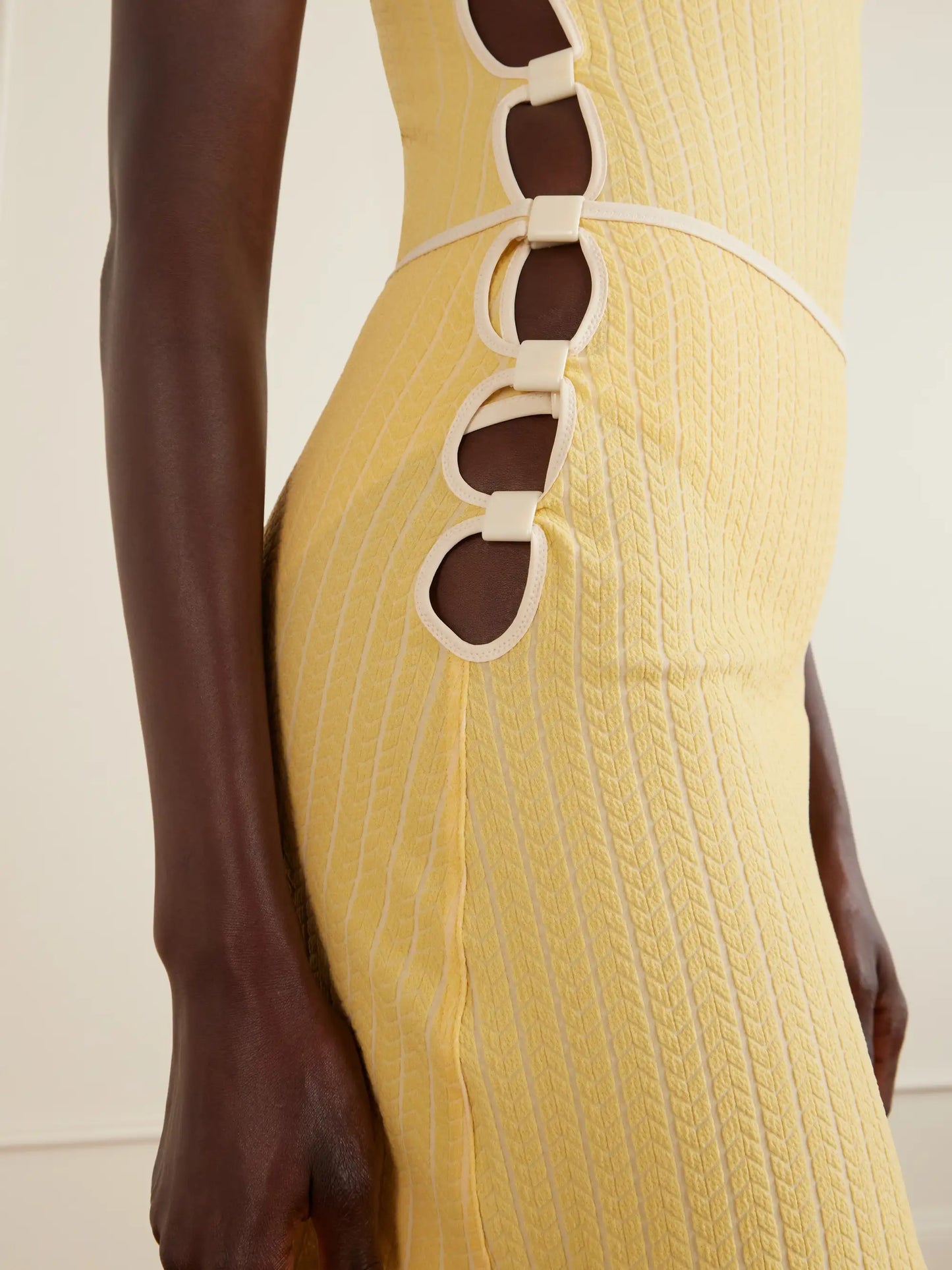 Poolside Cut-out Jacquard Coverup