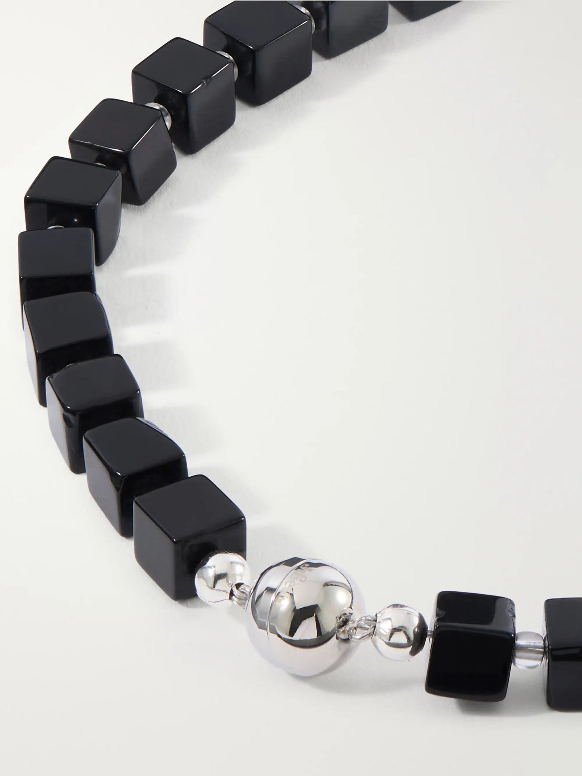 Oro Rhodium-plated, Shell And Onyx Necklace