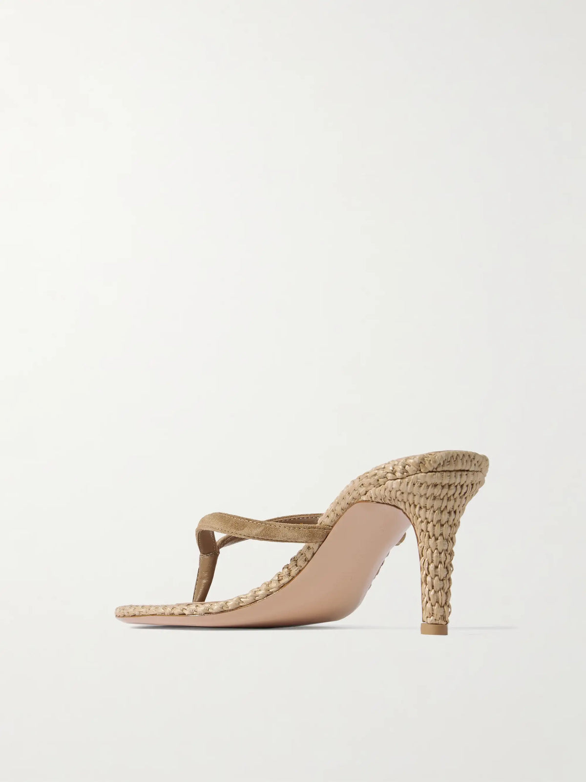 Calypso 70 Suede-trimmed Raffia Sandals