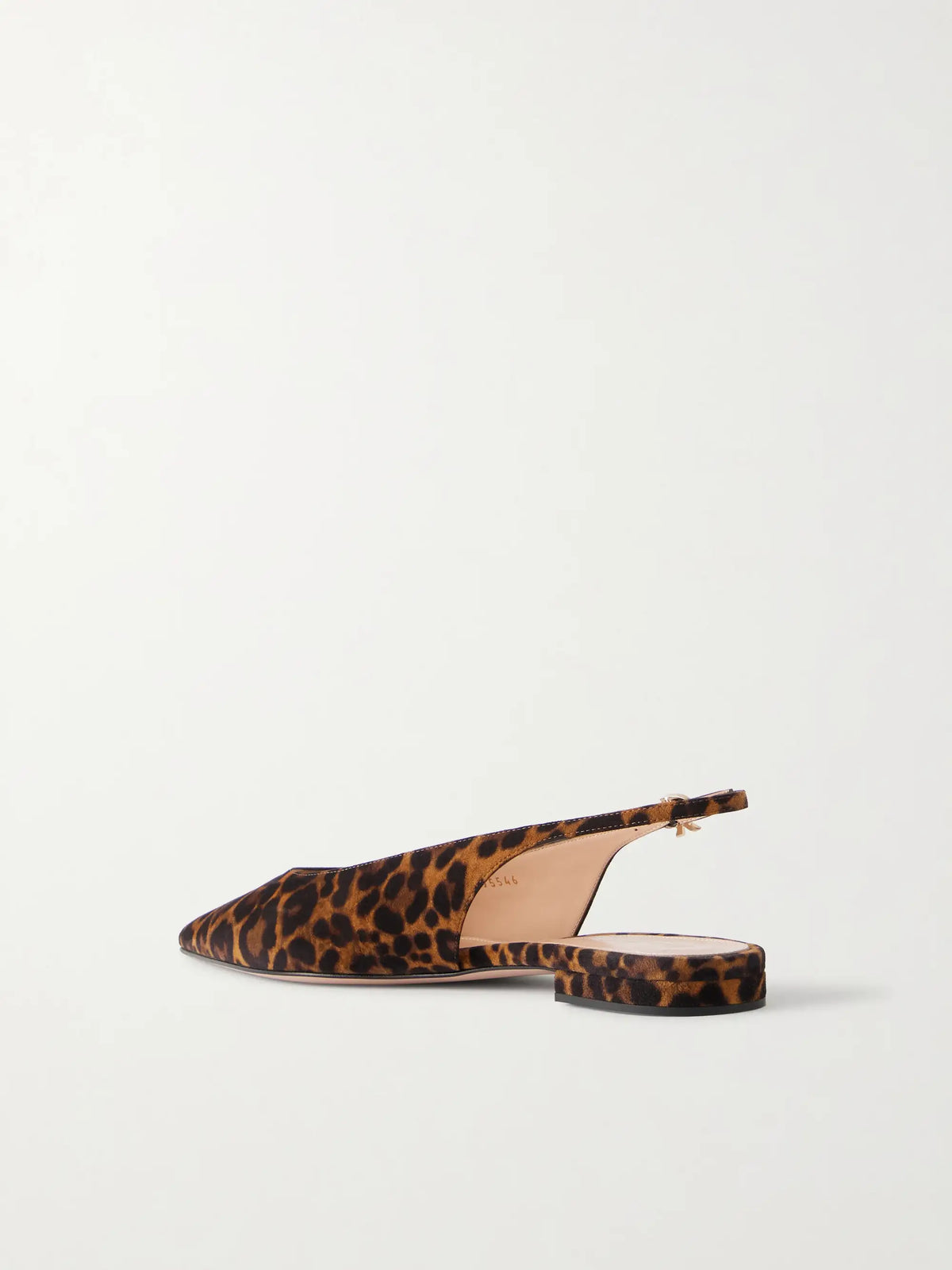 Robbie Animal-print Suede Slingback Flats