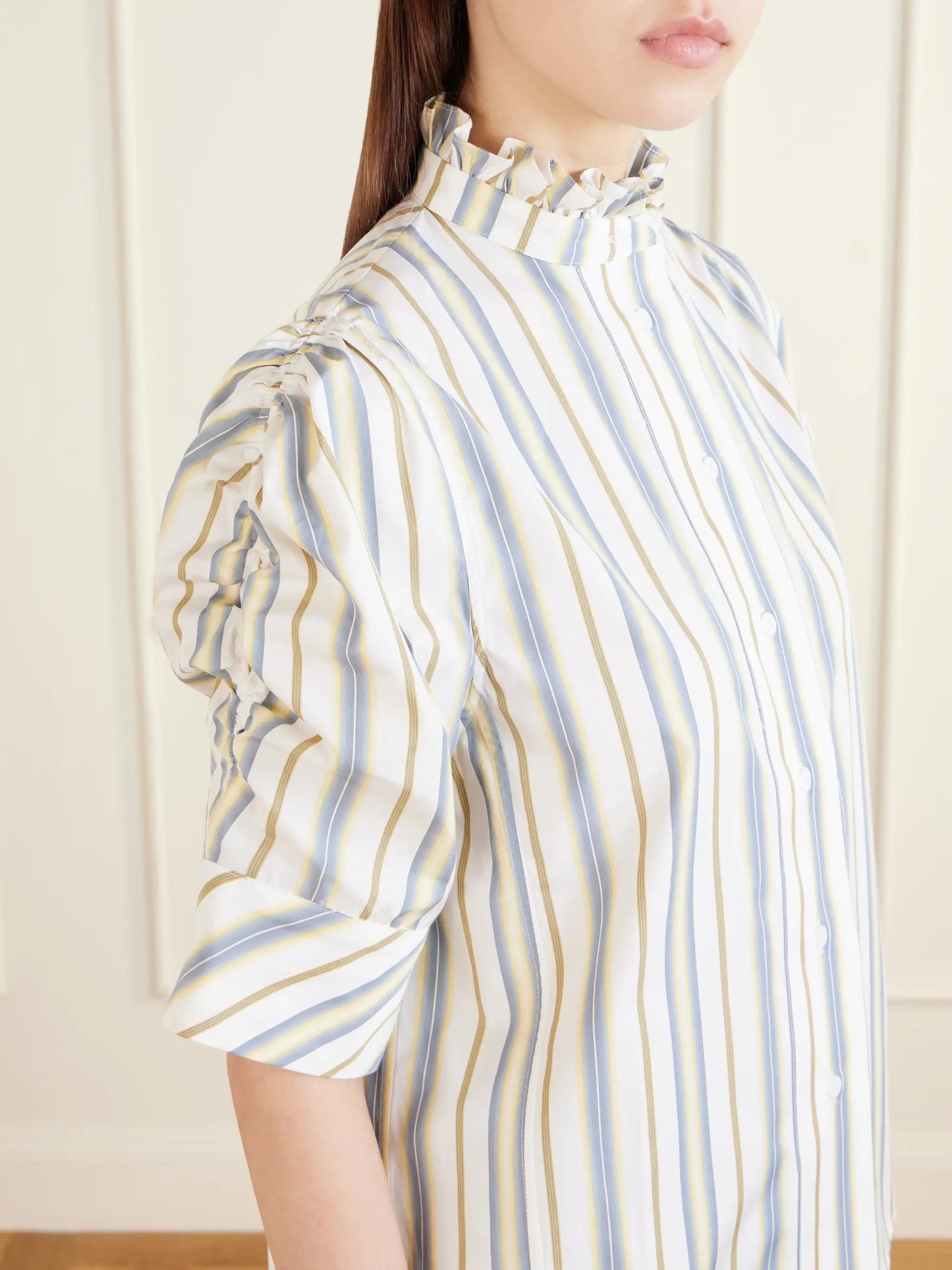 Vita Striped Cotton Blouse