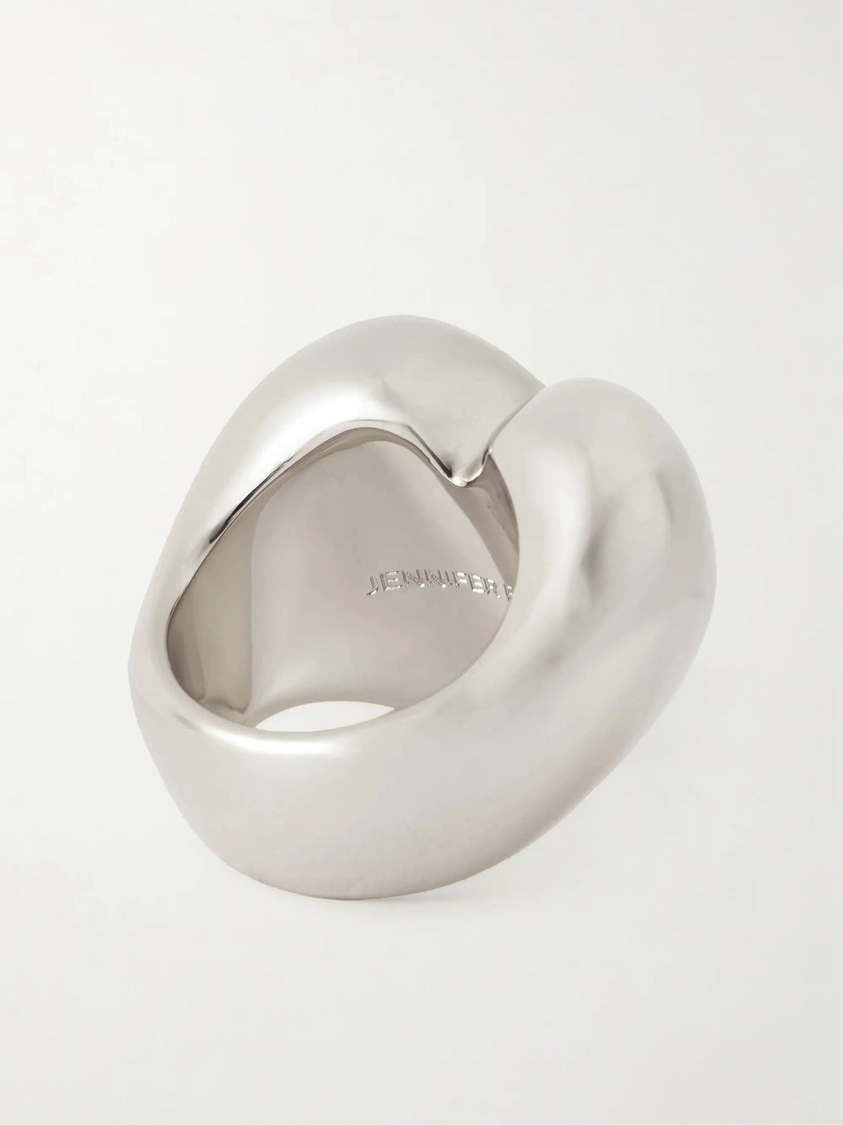 Puffy Heart Silver-plated Ring