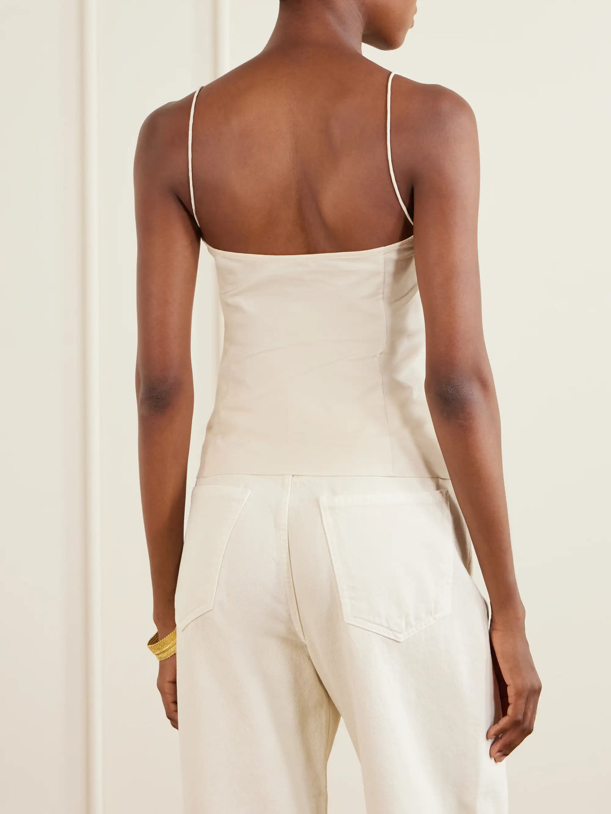 Studio Stretch Cotton-blend Poplin Camisole