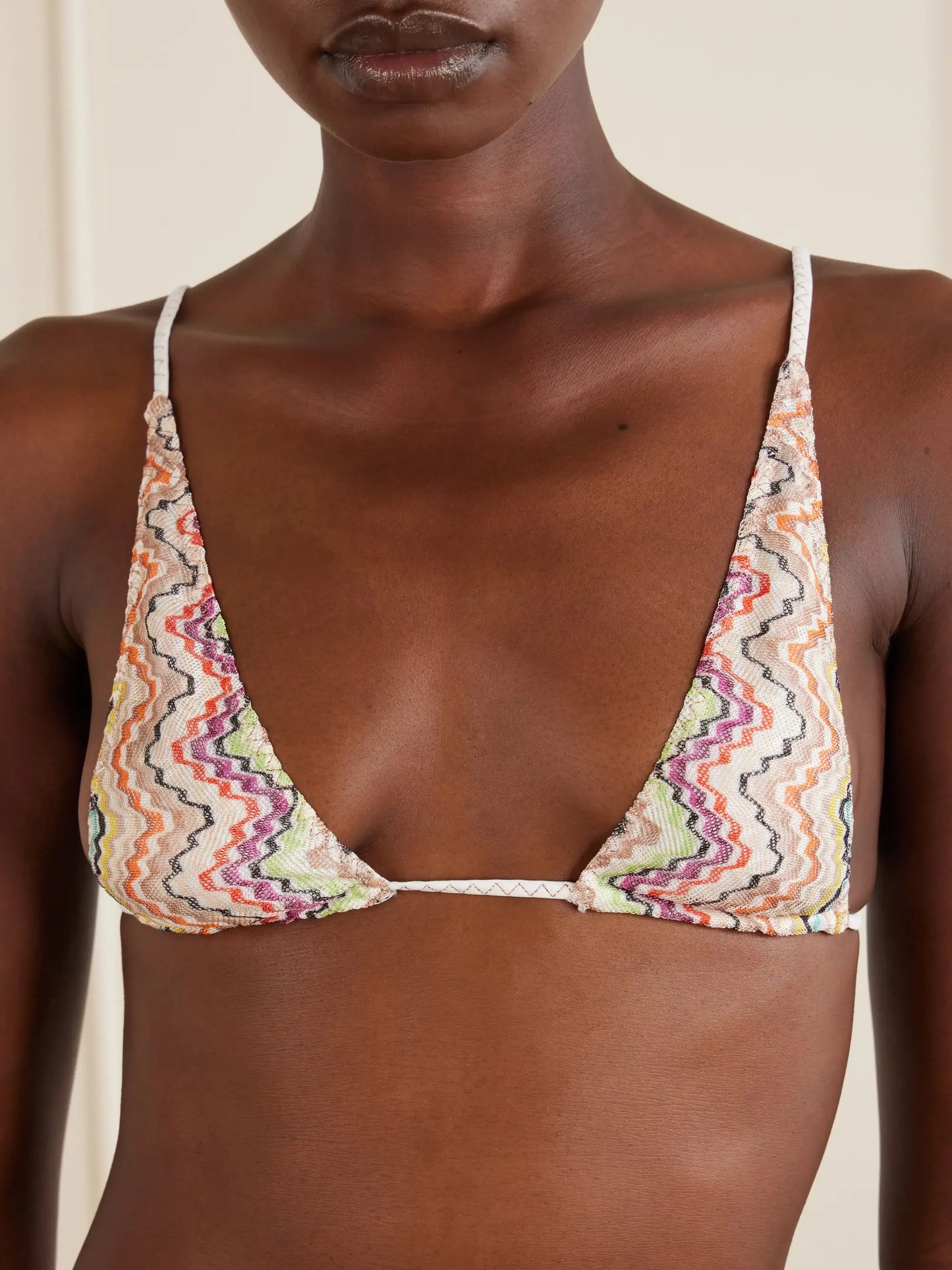 Mare Striped Metallic Triangle Bikini
