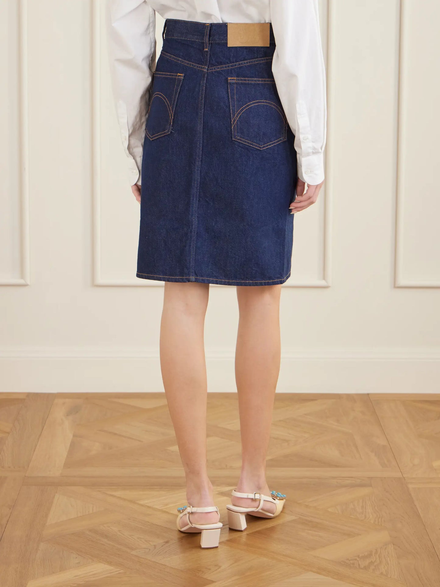 Denim Midi Skirt