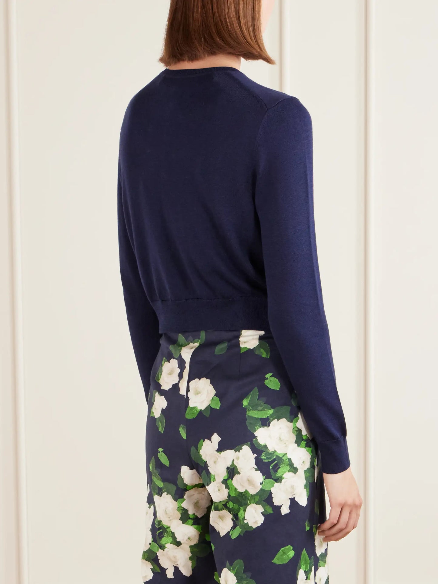 Floral-embellished Silk And Cotton-blend Cardigan