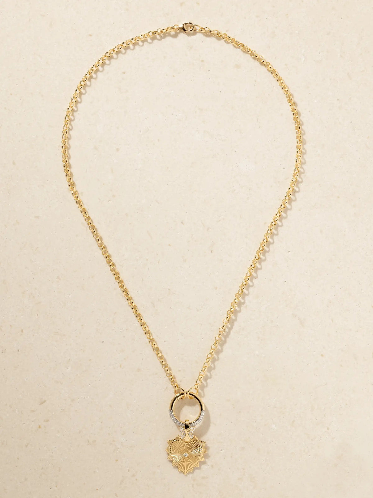 FoundRae True Love 18-karat Gold Diamond Pendant Necklace
