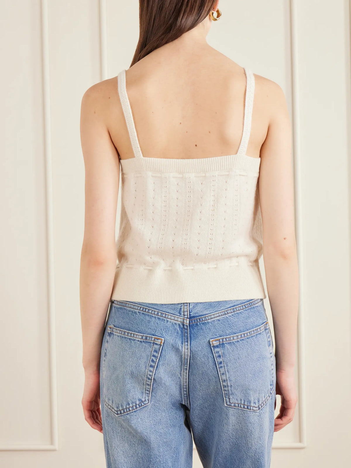 FRAME Charm Knotted Knit Cashmere Tank