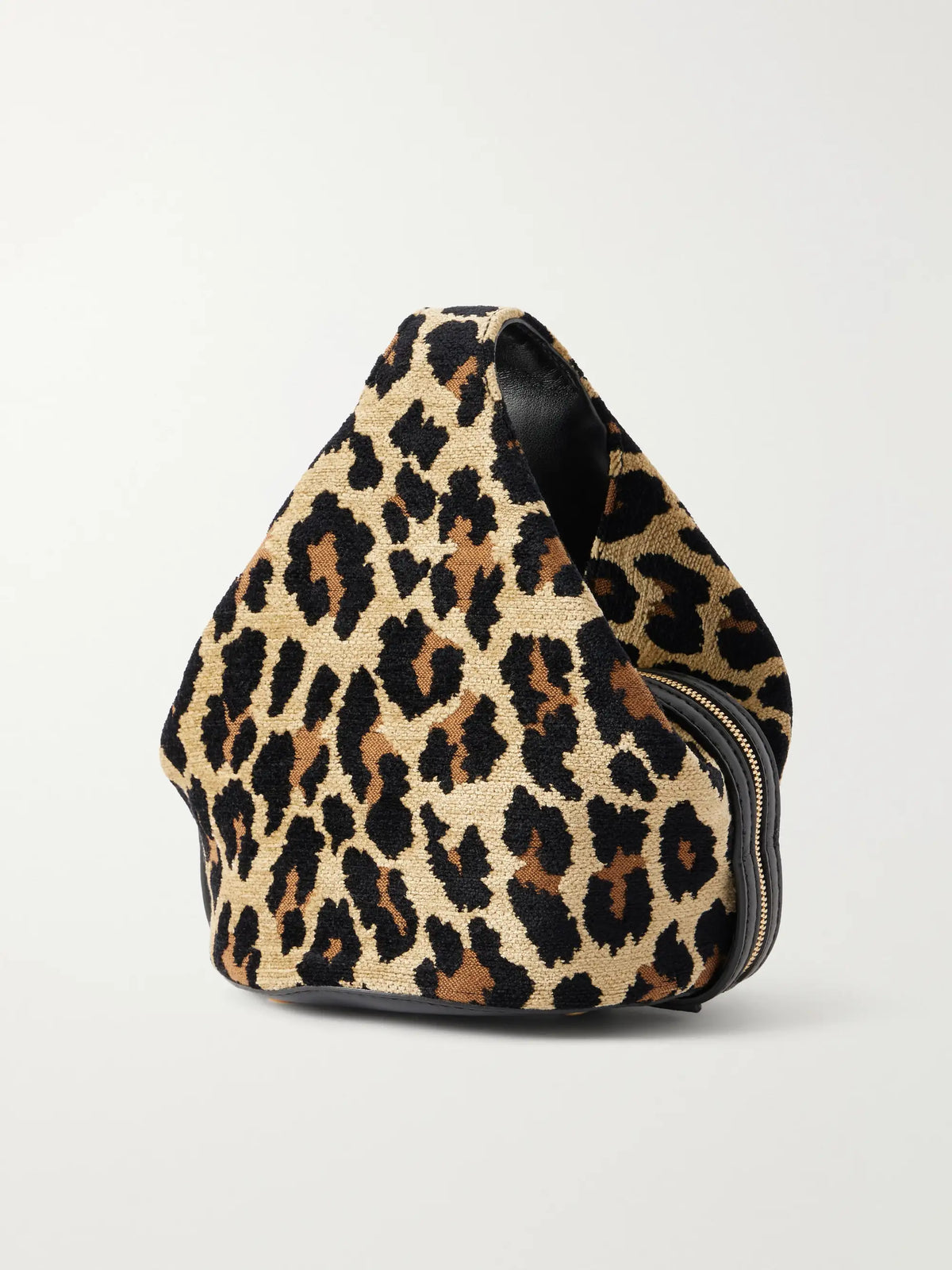Stella McCartney Appaloosa Vegan Material-trimmed Leopard-jacquard Shoulder Bag