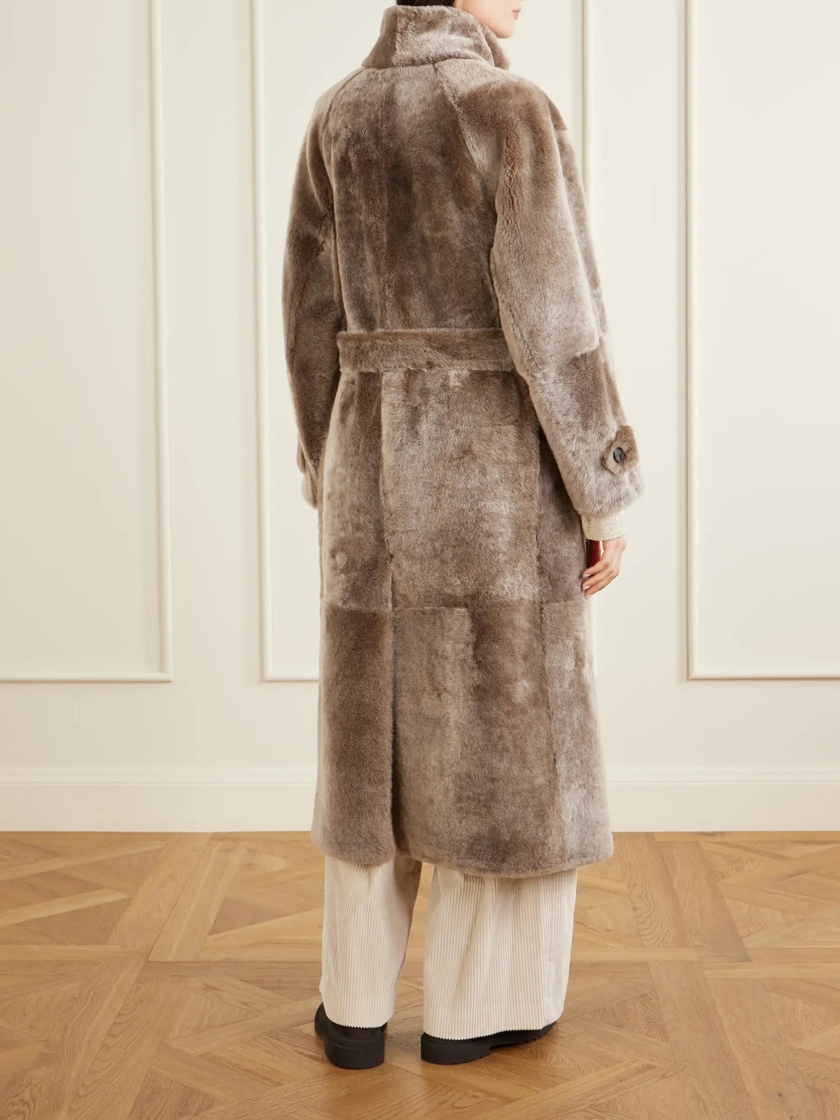 Brunello Cucinelli Belted Shearling Coat