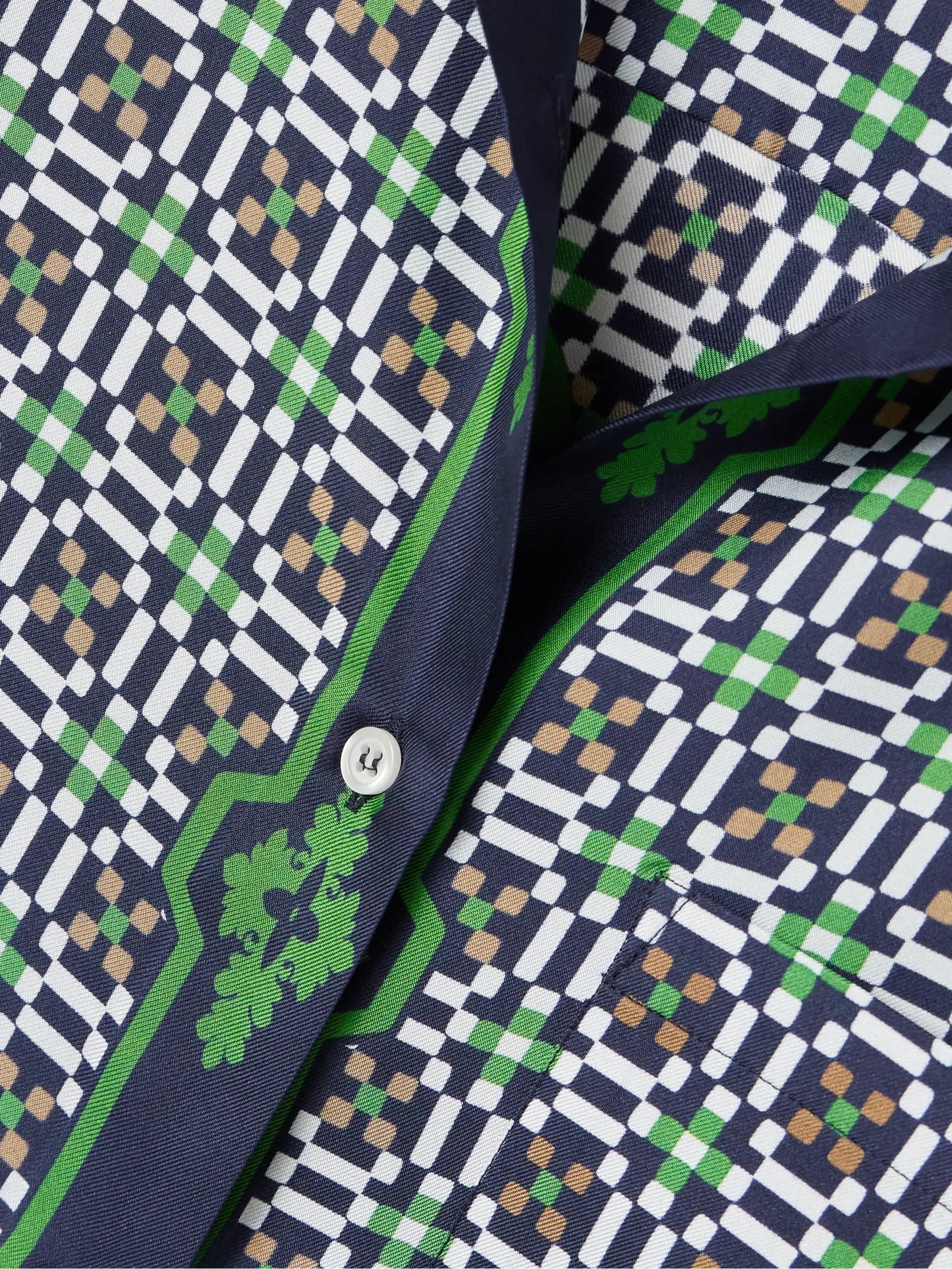 Icon Boy Printed Silk-twill Shirt