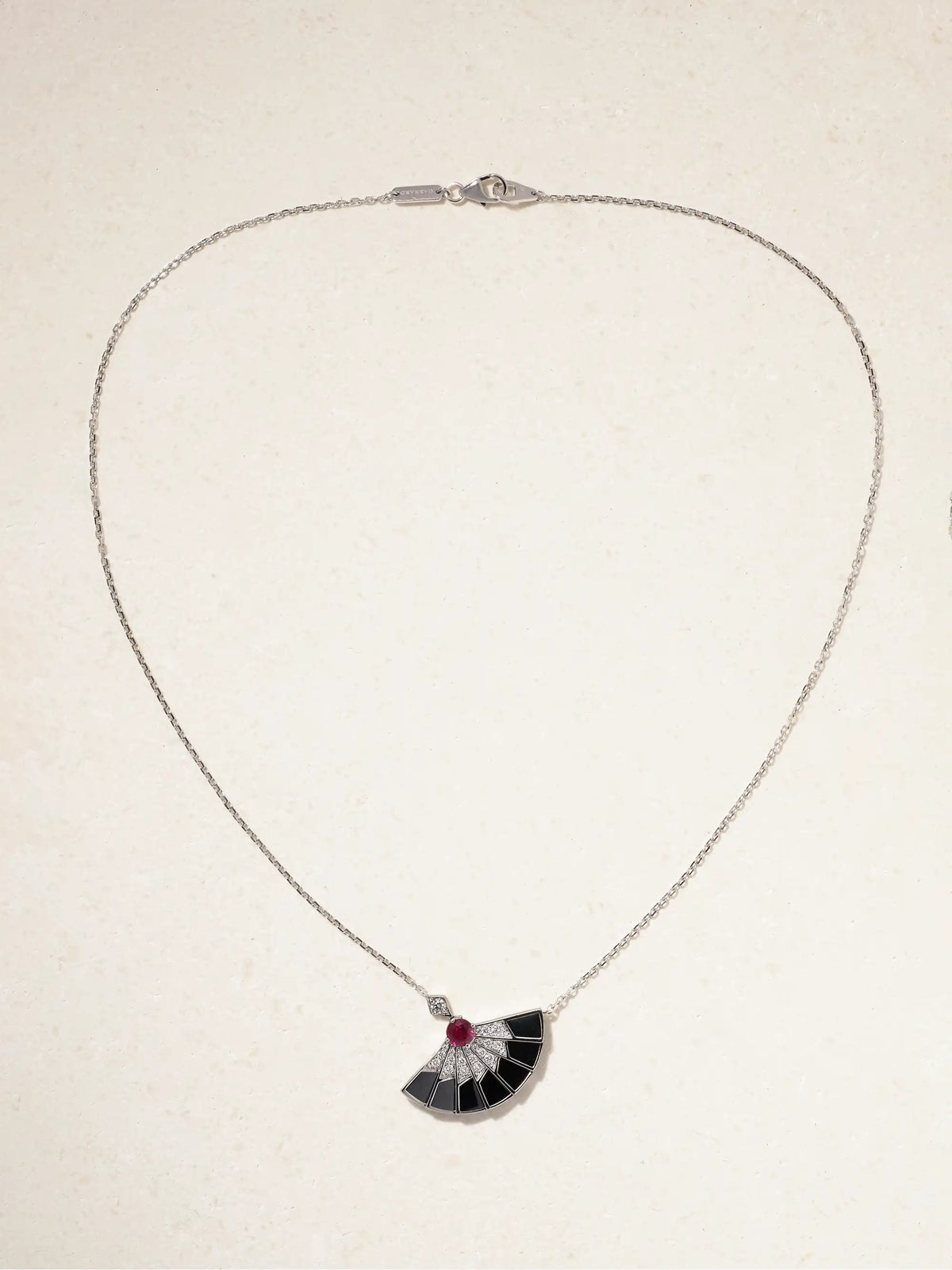 Fanfare Symphony 18-karat White Gold Multi-stone Necklace