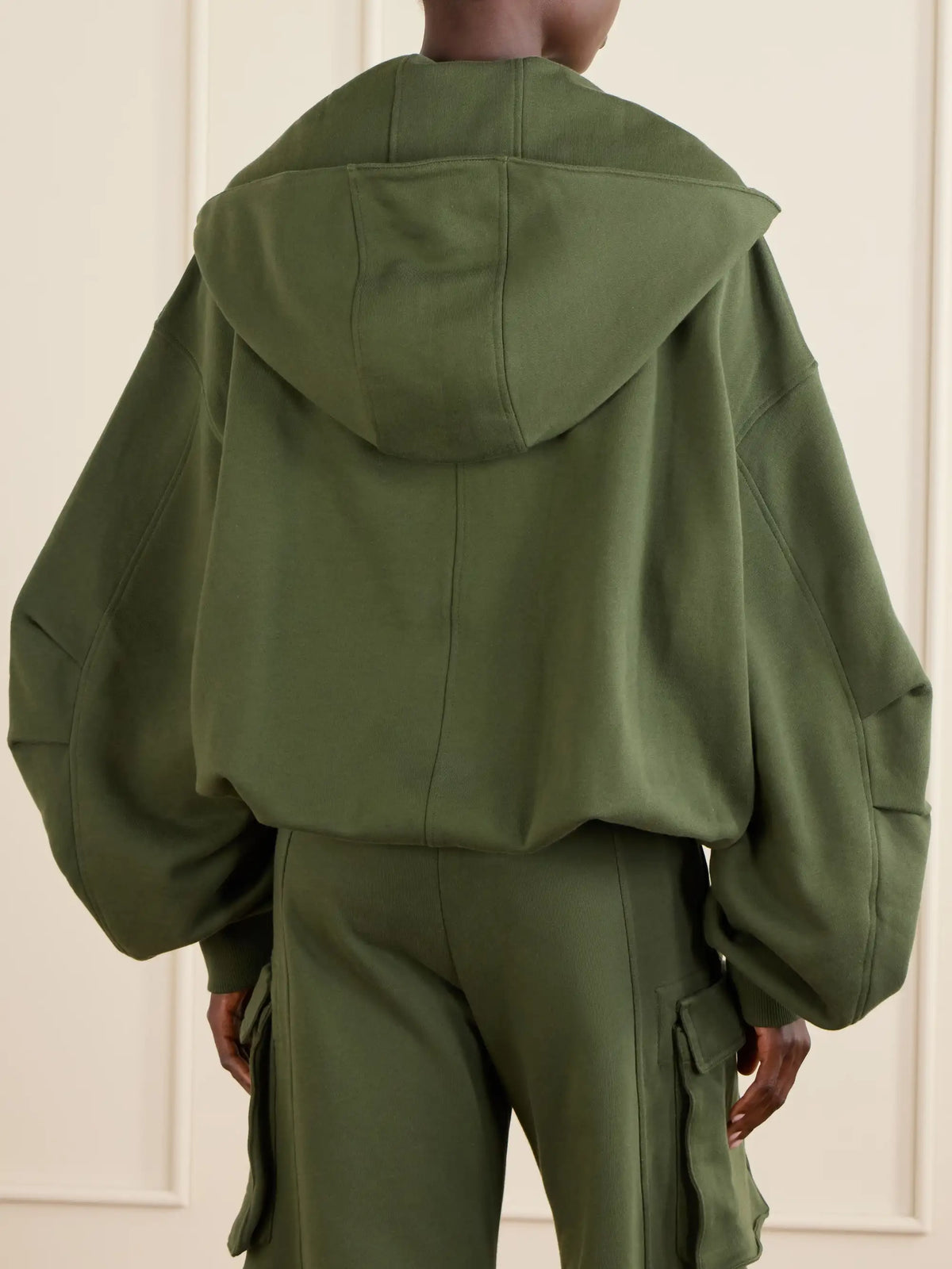 The Attico Cotton-jersey Zip-up Hoodie