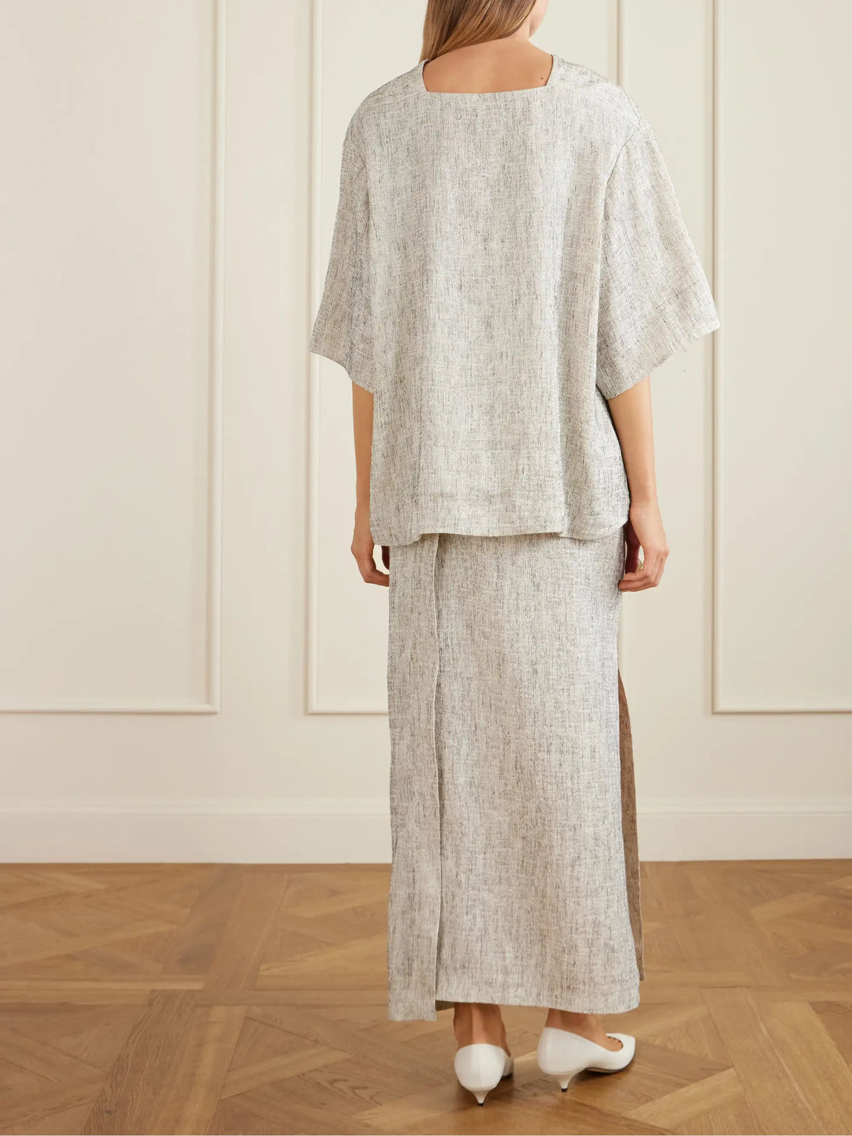 The Row Hamza Oversized Linen And Silk-blend Top