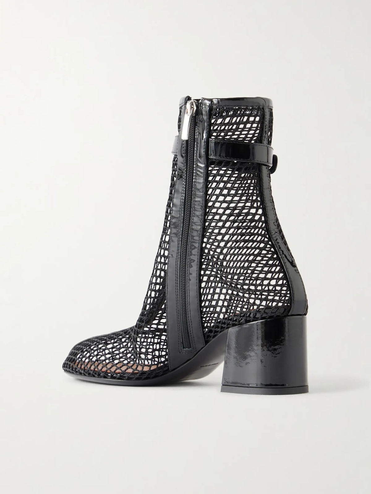 Fishnet 55 Leather Ankle Boots
