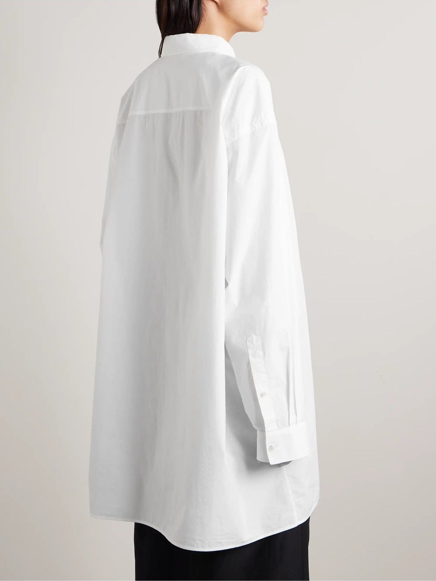 Victoria Oversized Cotton-poplin Shirt