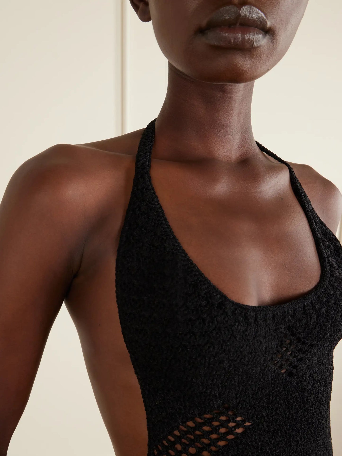 Rhea Crocheted Halterneck One-piece