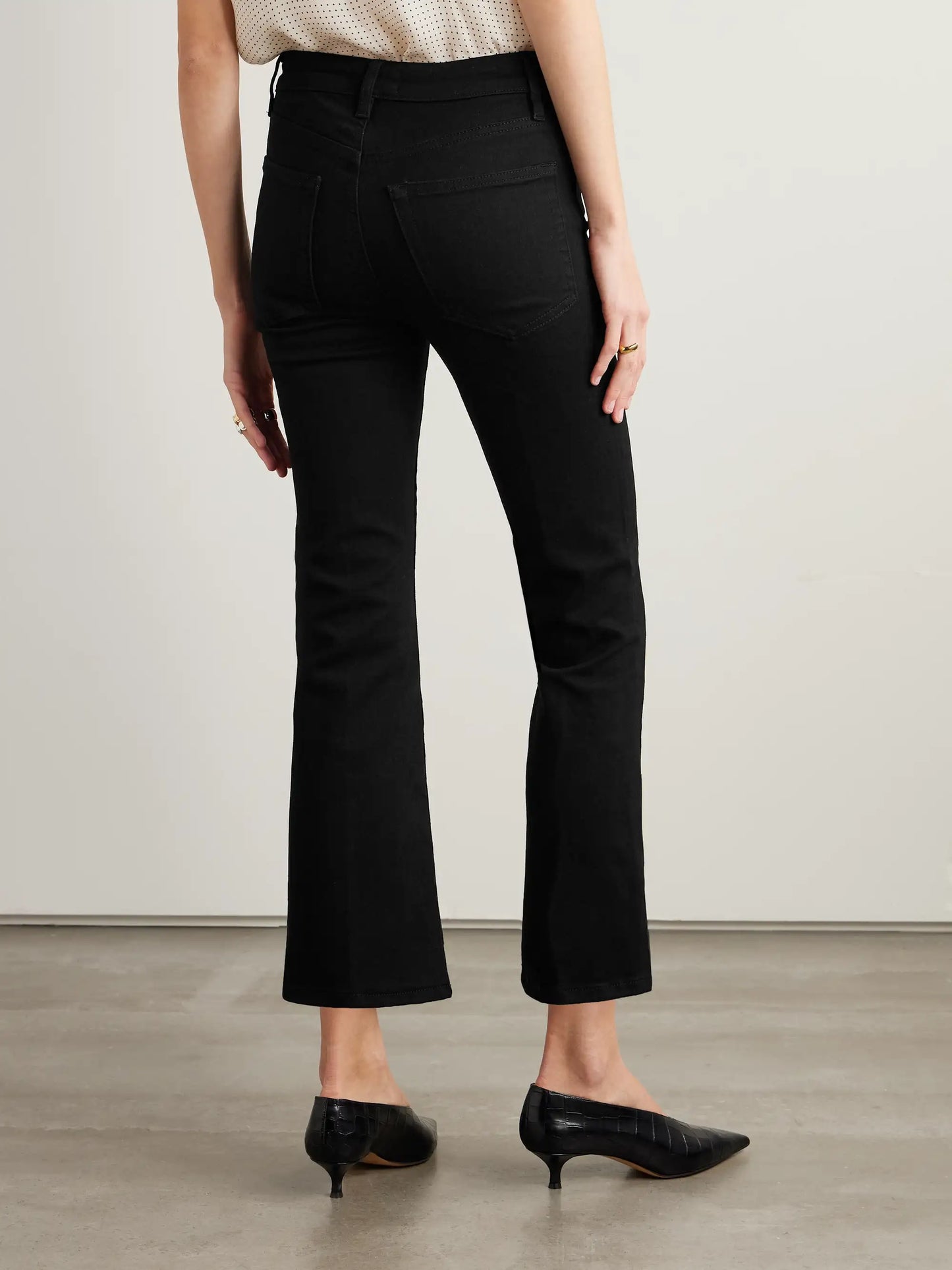 Reboot Crop Stretch High-rise Bootcut Jeans