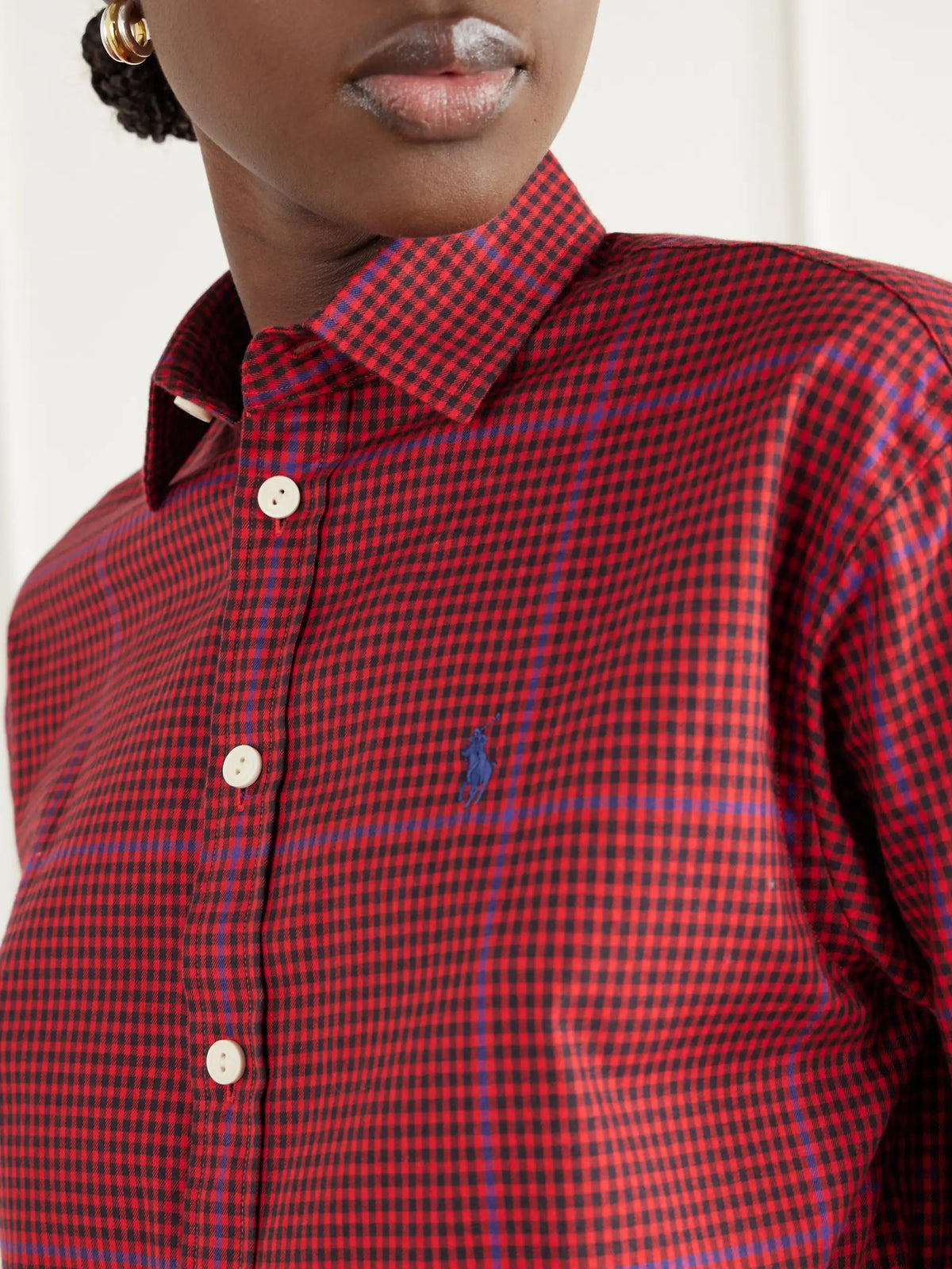 Polo Ralph Lauren Logo-embroidered Gingham Cotton-flannel Shirt