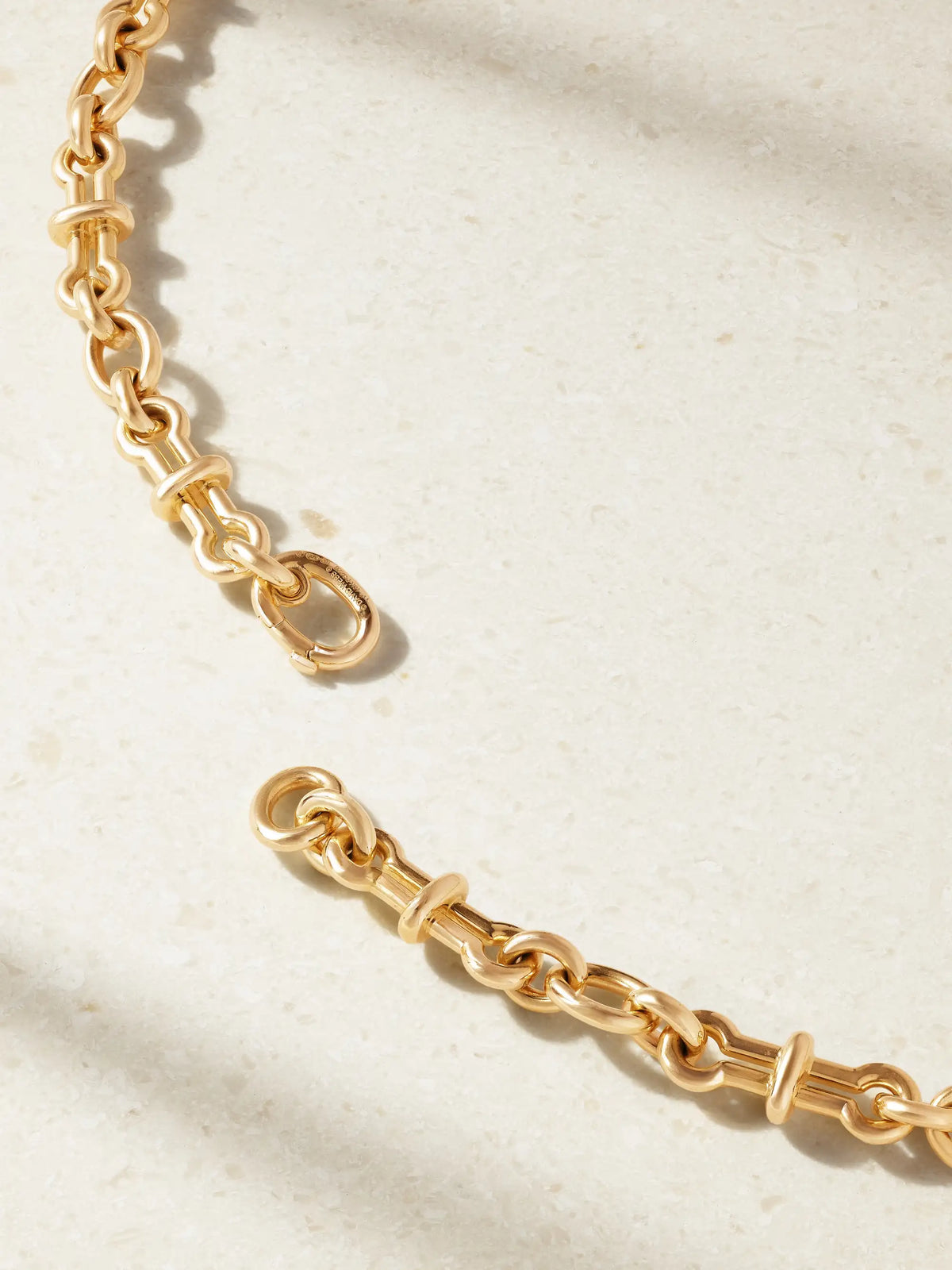 Barbell 18-karat Gold Chain Necklace