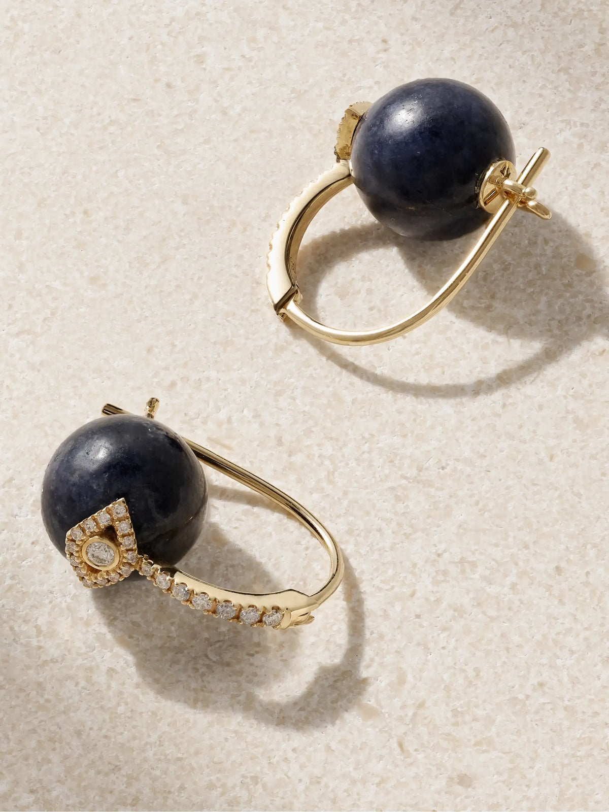Evil Eye 14-karat Gold, Sapphire And Diamond Earrings
