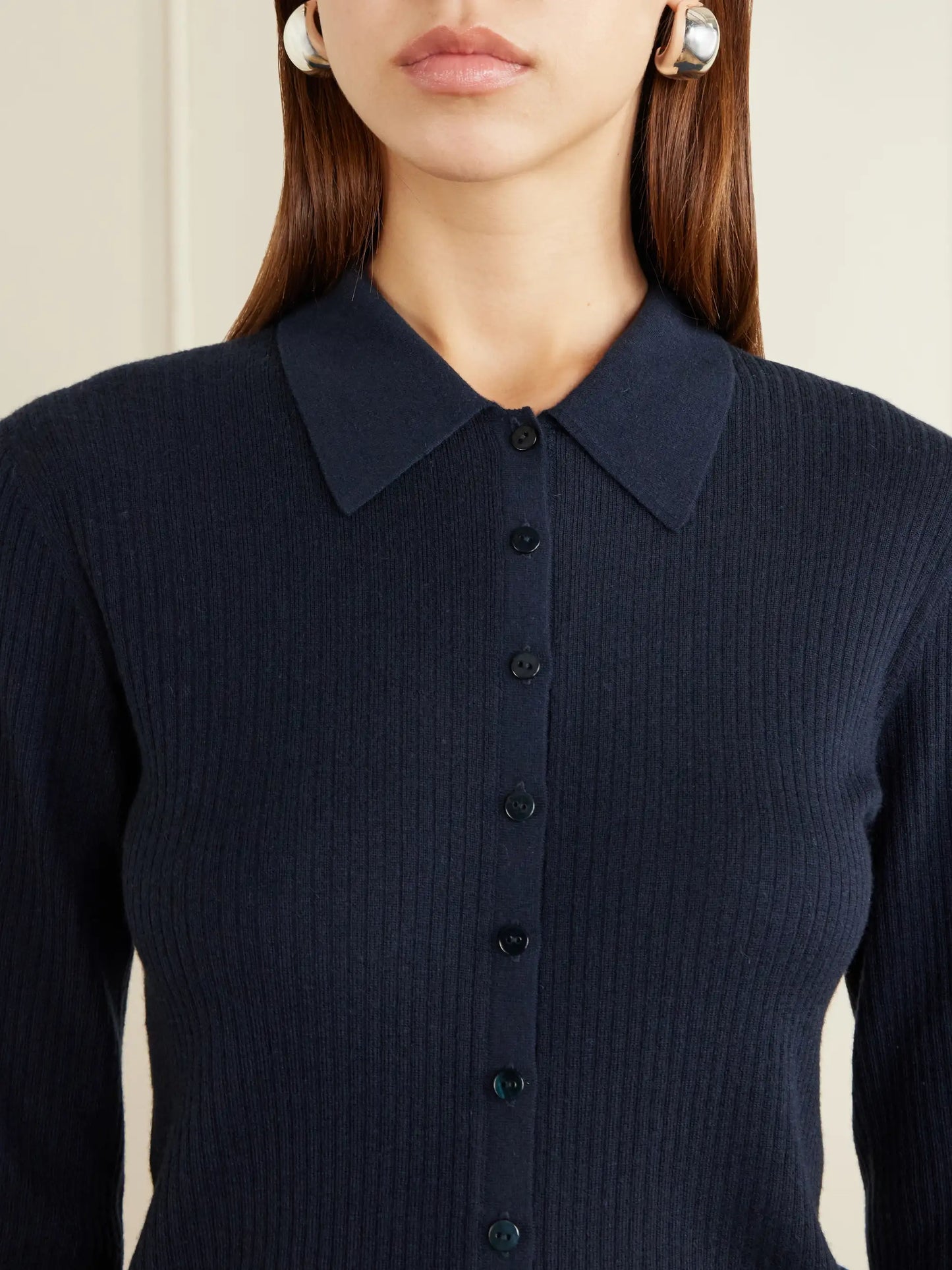 Agata Ribbed Cashmere Cardigan