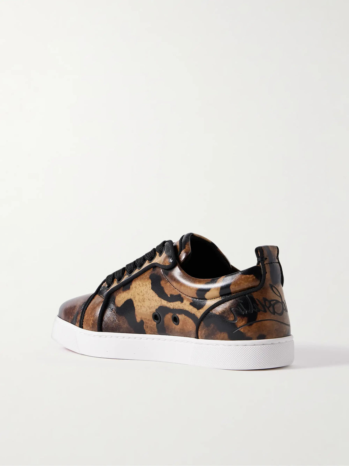 Fun Louise Junior Leopard-print Leather Sneakers