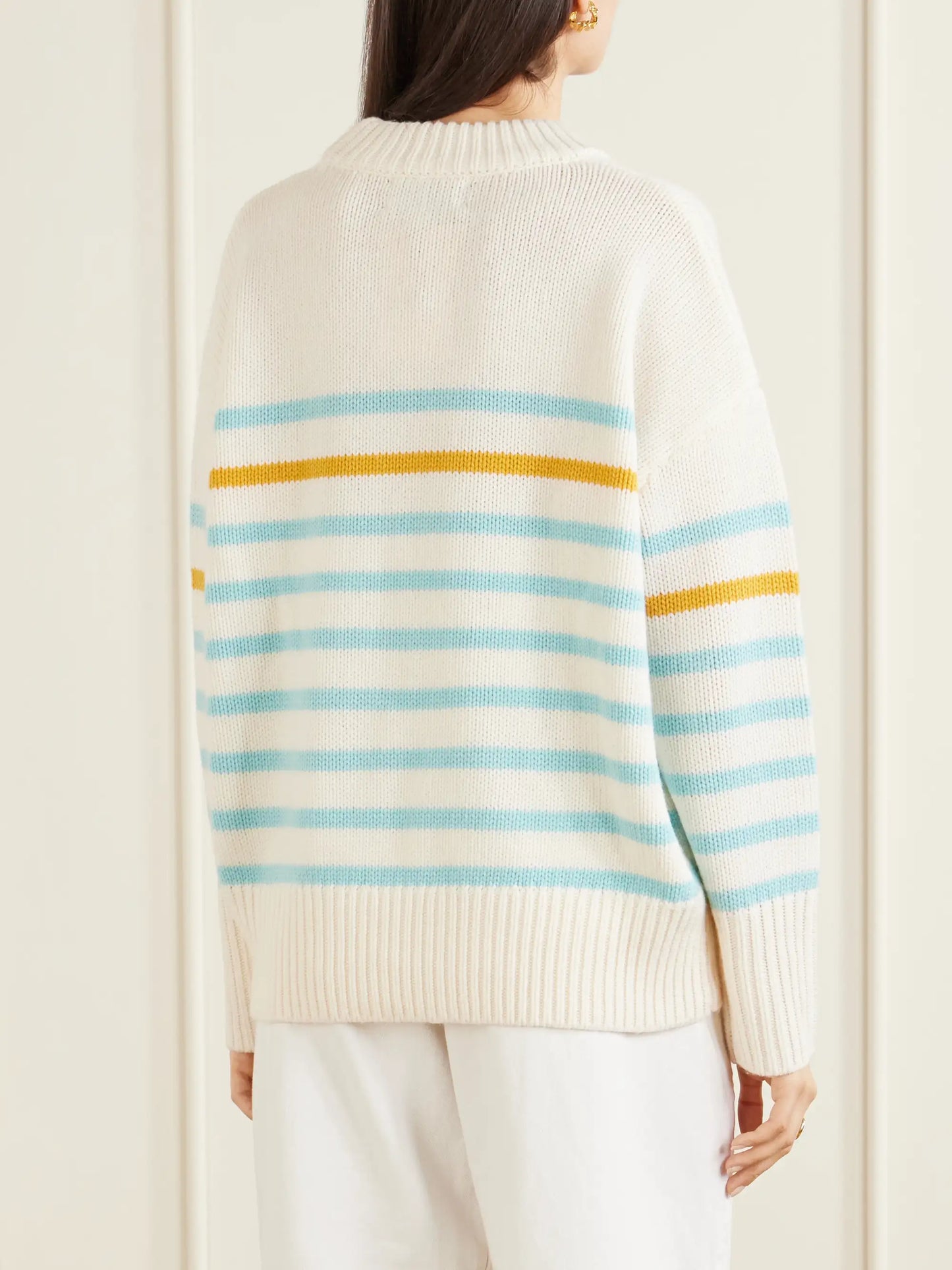 Marin Striped Wool And Cashmere-blend Sweater