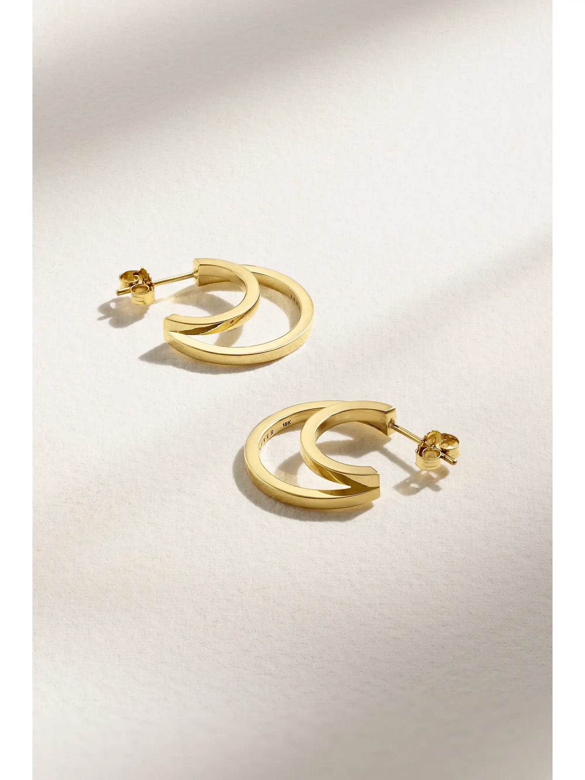 Mini Double 18-karat Gold Hoop Earrings