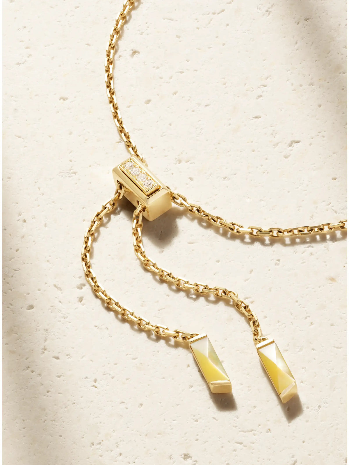 Wings Rising 18-karat Gold, Mother-of-pearl And Diamond Necklace