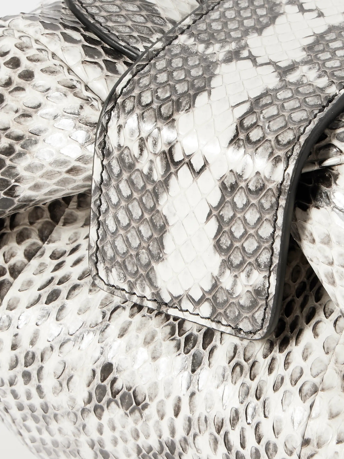 Soft Demi Snake-effect Leather Clutch