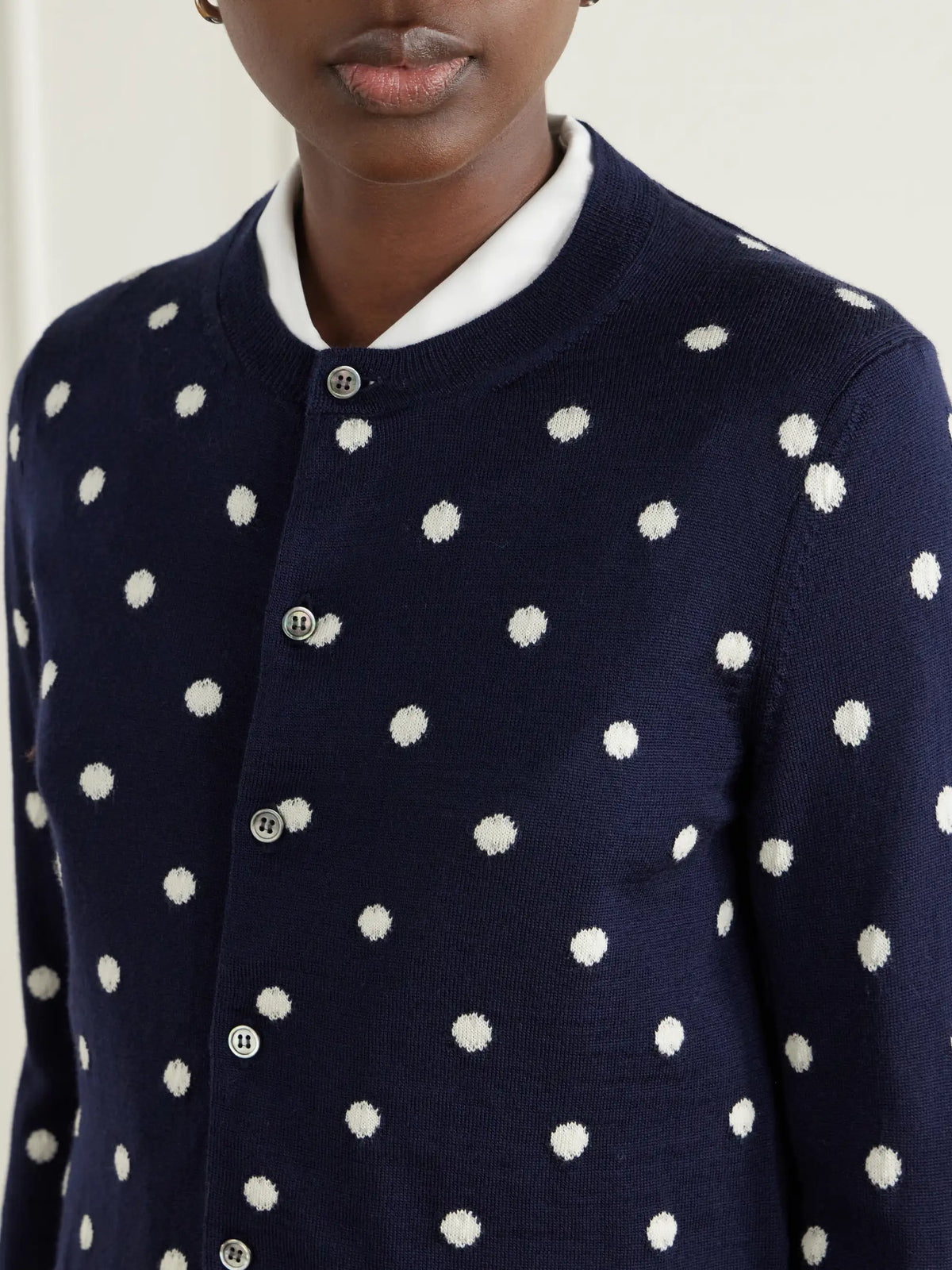 Comme des Garçons GIRL Polka-dot Wool Cardigan