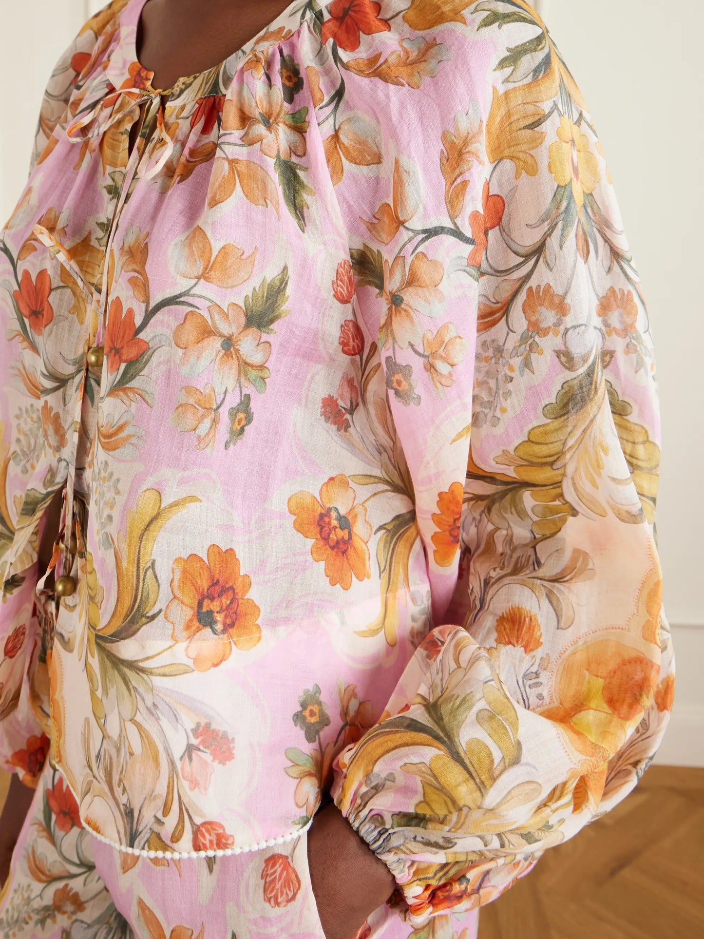 Henri Ramie Floral Blouse