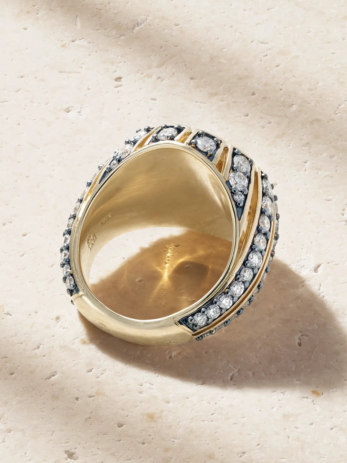 By Pariah Aurora 14-karat Gold, Rhodium-plated, Quartz And Diamond Ring
