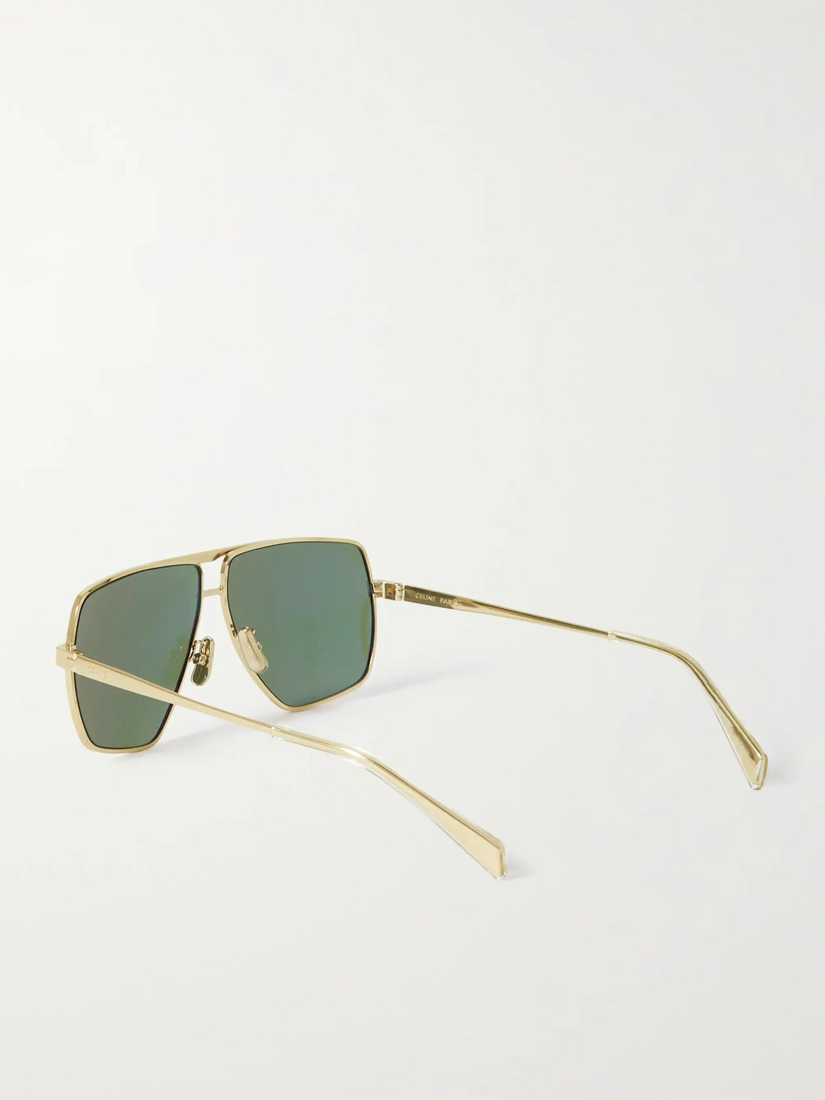 Oversized Aviator-style Gold-tone Sunglasses