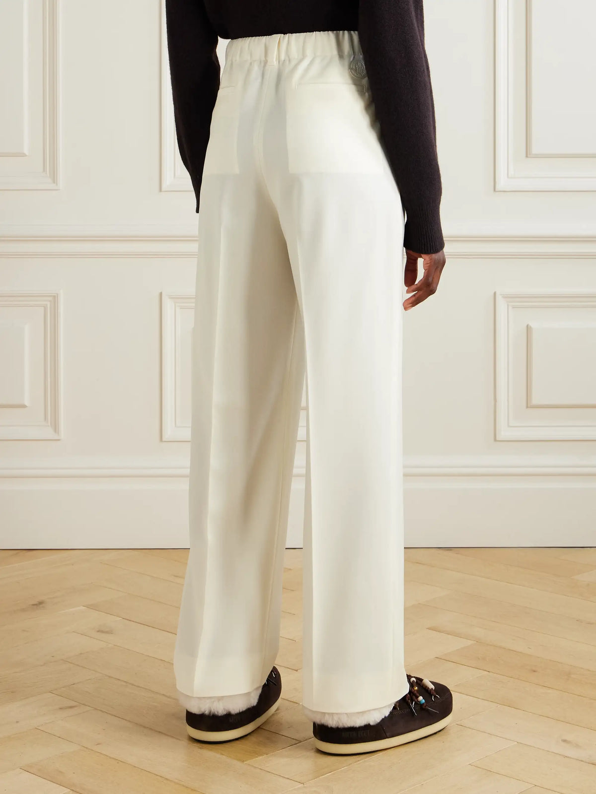 Pleated Wool-gabardine Wide-leg Pants