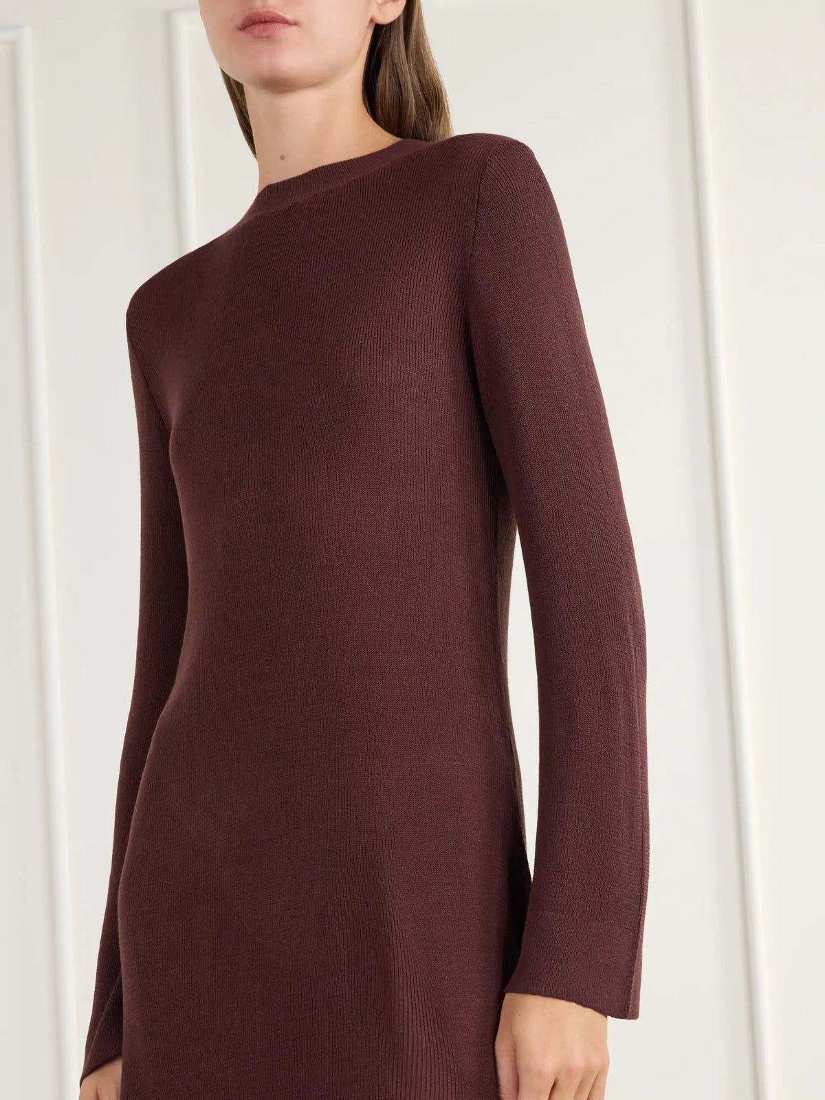 ALIX OF BOHEMIA Romy Rib-trimmed Knitted Mini Dress