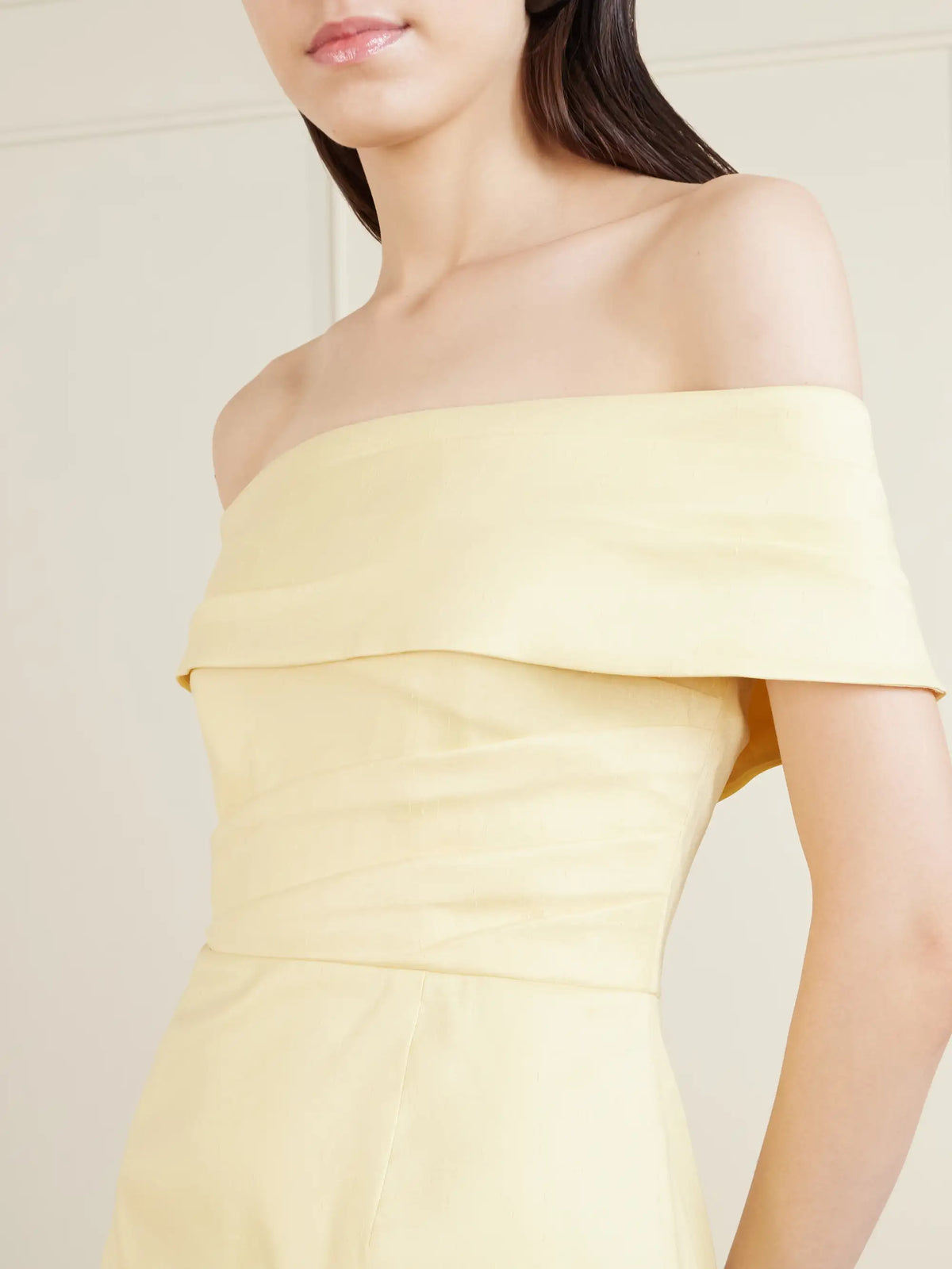 Rebecca Vallance Mandy Off-the-shoulder Pleated Mini Dress