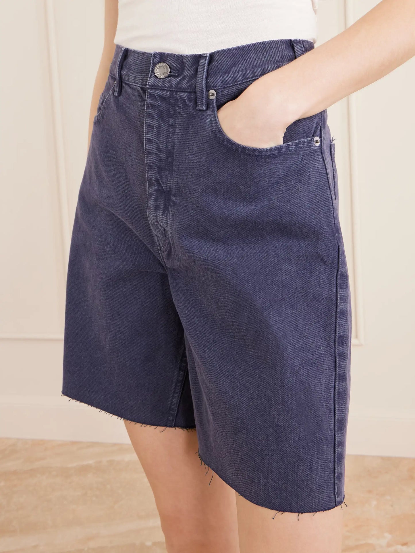 Russel Frayed Denim Shorts