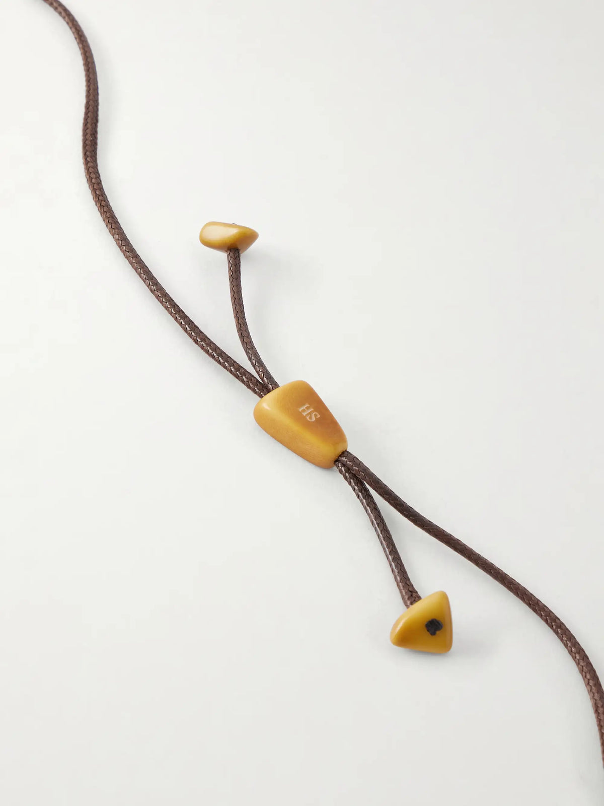 The Circle Pendant Beaded Tagua And Leather Necklace