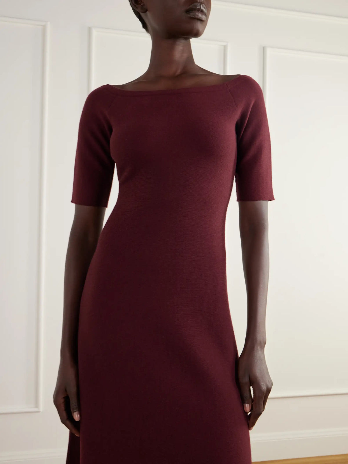 Gabriela Hearst Vivia Knitted Wool Midi Dress