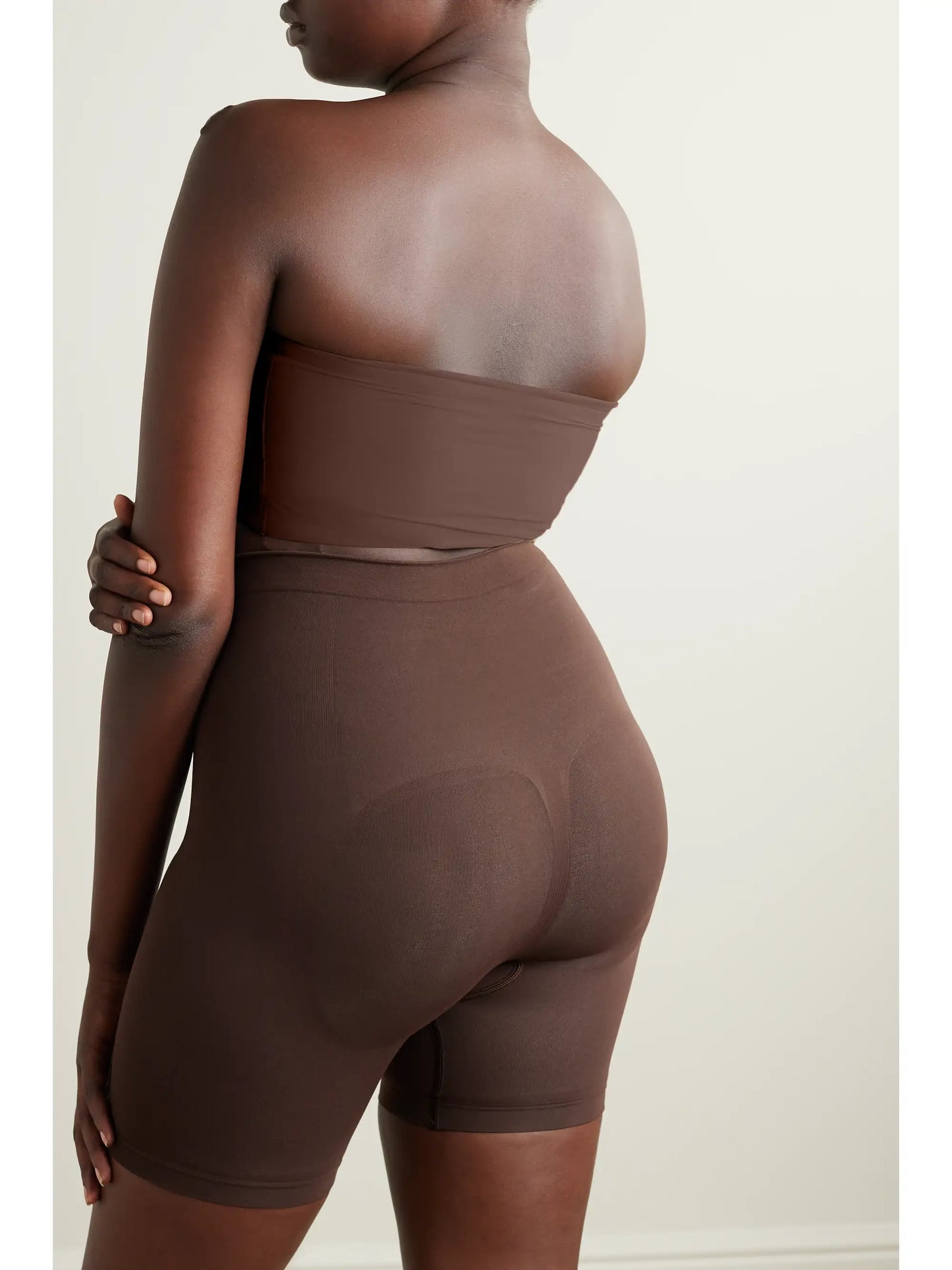 Seamless Sculpt Mid Thigh Shorts - Cocoa