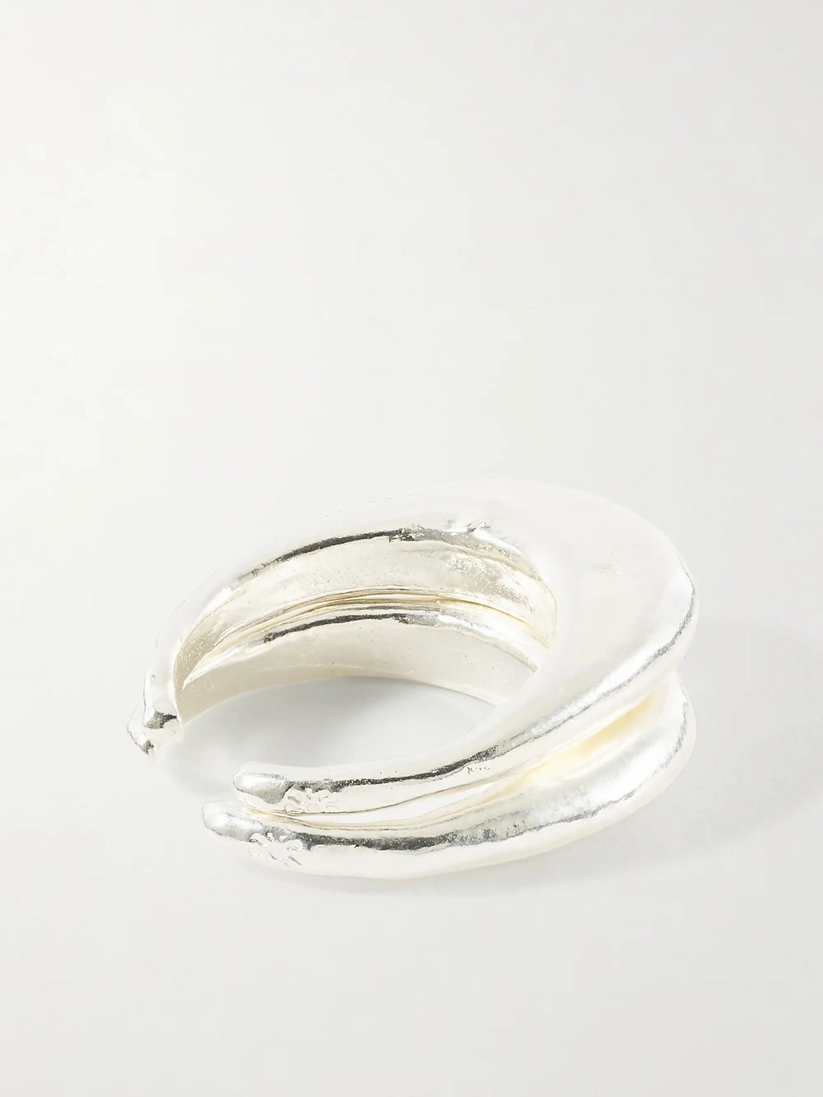 Sol Y Sombra Sterling Silver And Cubic Zirconia Toe Ring