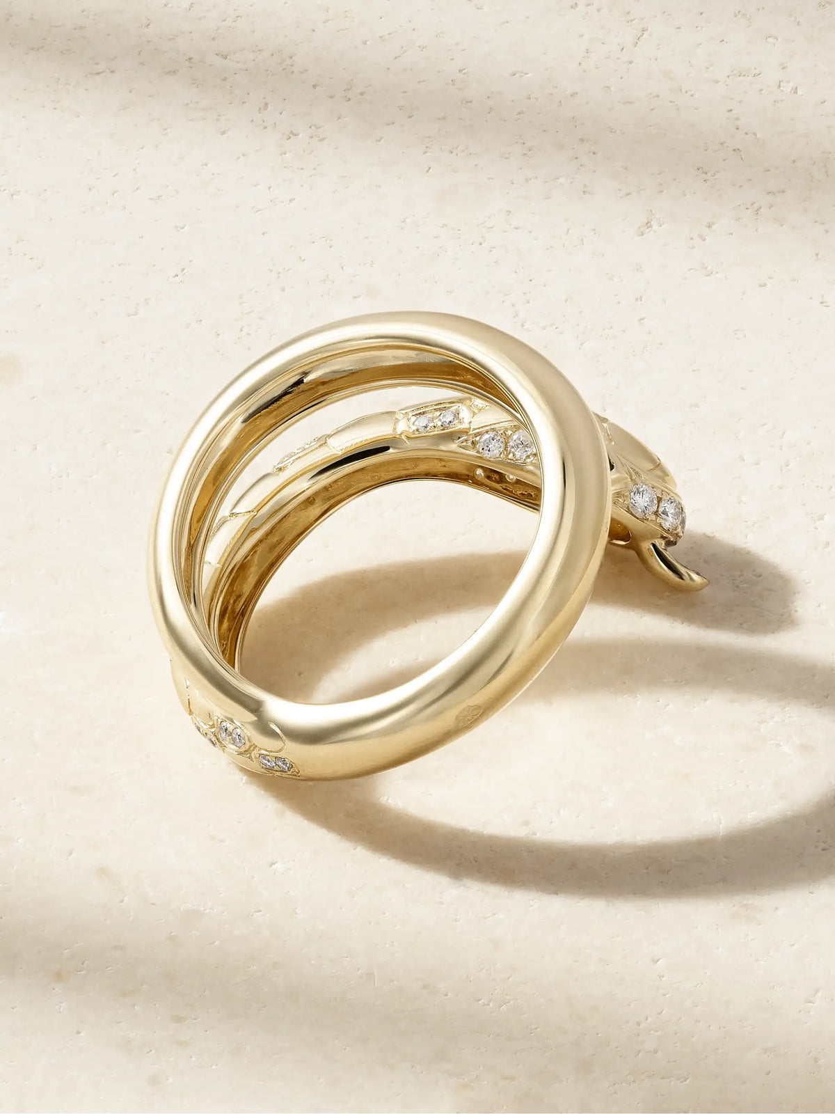 Python 9-karat Gold Multi-stone Ring